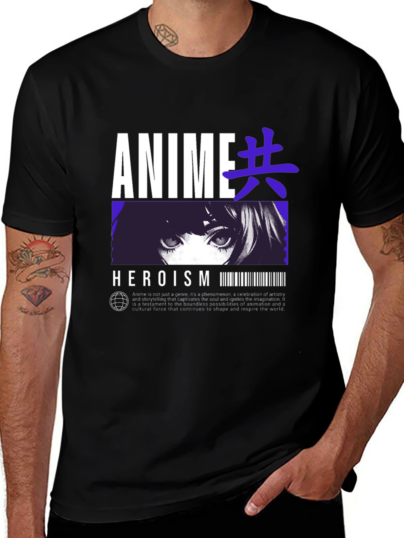 Anime Heroism Graphic Print T-Shirt