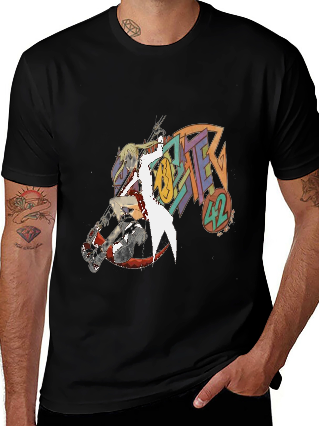 Variant 18 of Soul Eater Graphic T-Shirt - Black Cotton Tee