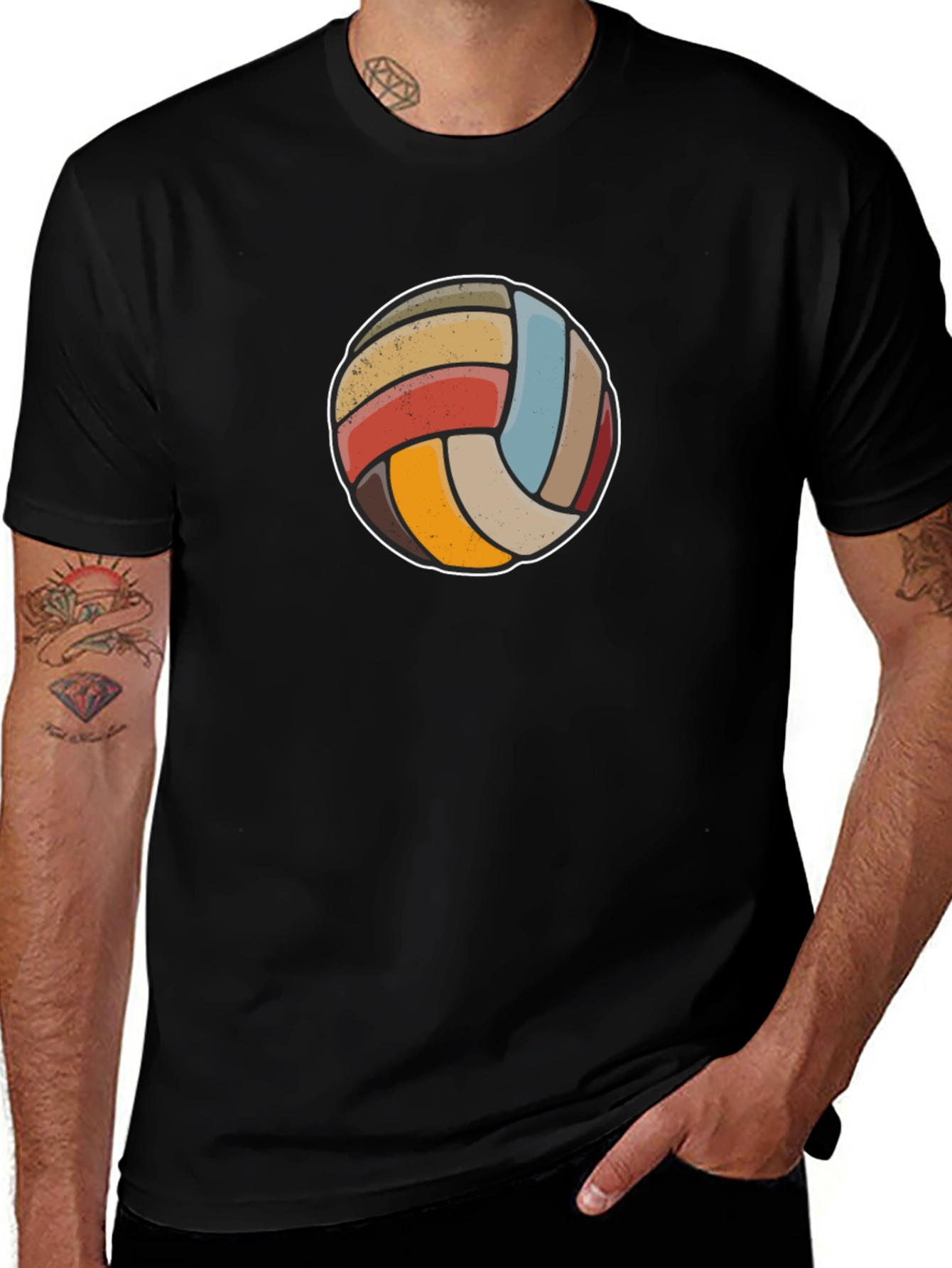 Variant 26 of Retro Volleyball Graphic Tee - Classic Style