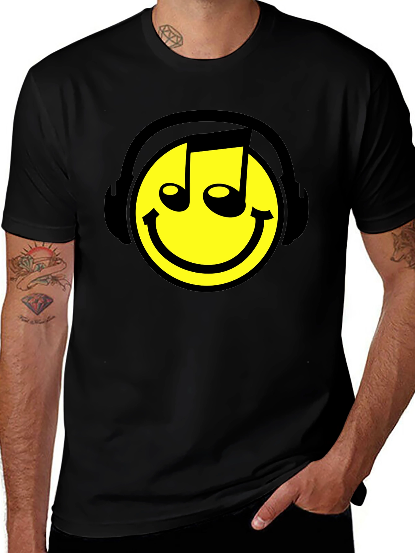 Variant 22 of Smiley DJ T-Shirt - Music Lover Apparel