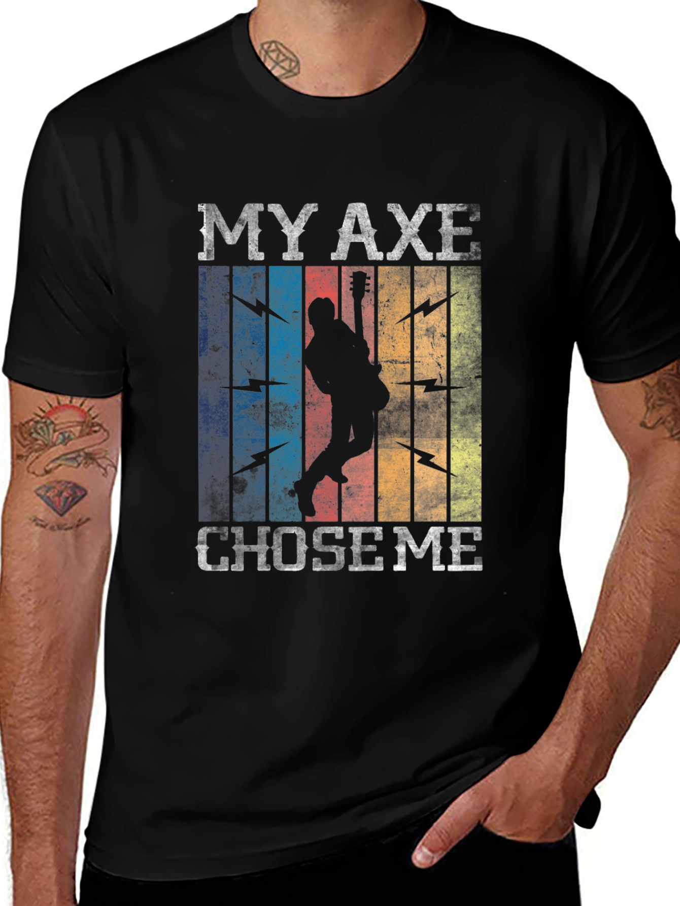 My Axe Chose Me Graphic Tee - Rock Guitar T-Shirt