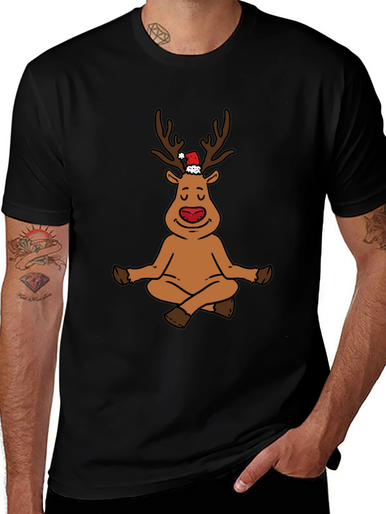 Variant 23 of Yoga Reindeer Christmas T-Shirt