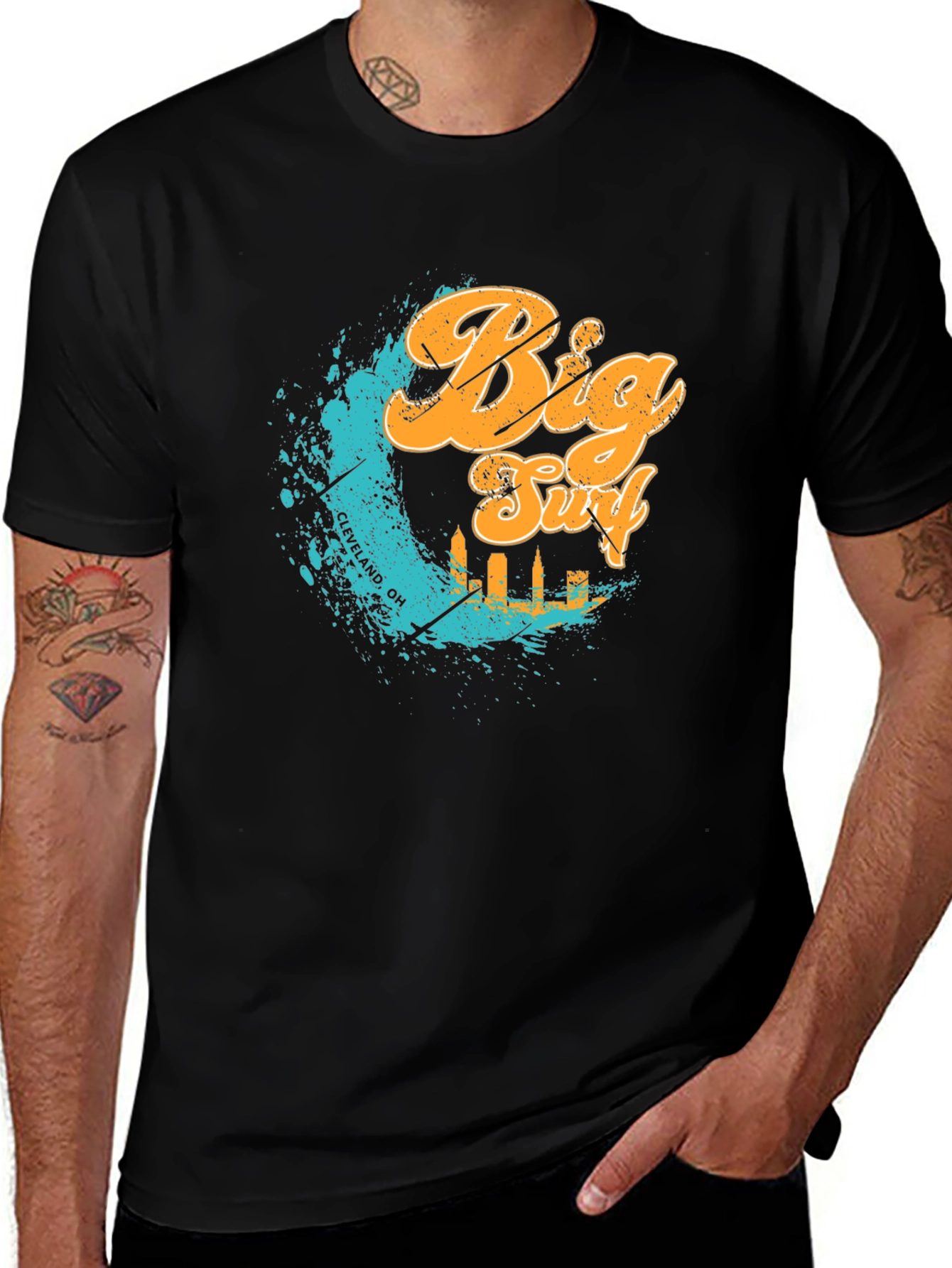 Big Surf Cleveland OH T-Shirt - Black Graphic Tee