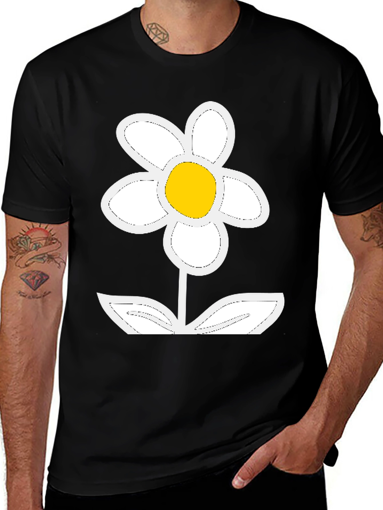 Variant 24 of Daisy Graphic Tee - Casual Style