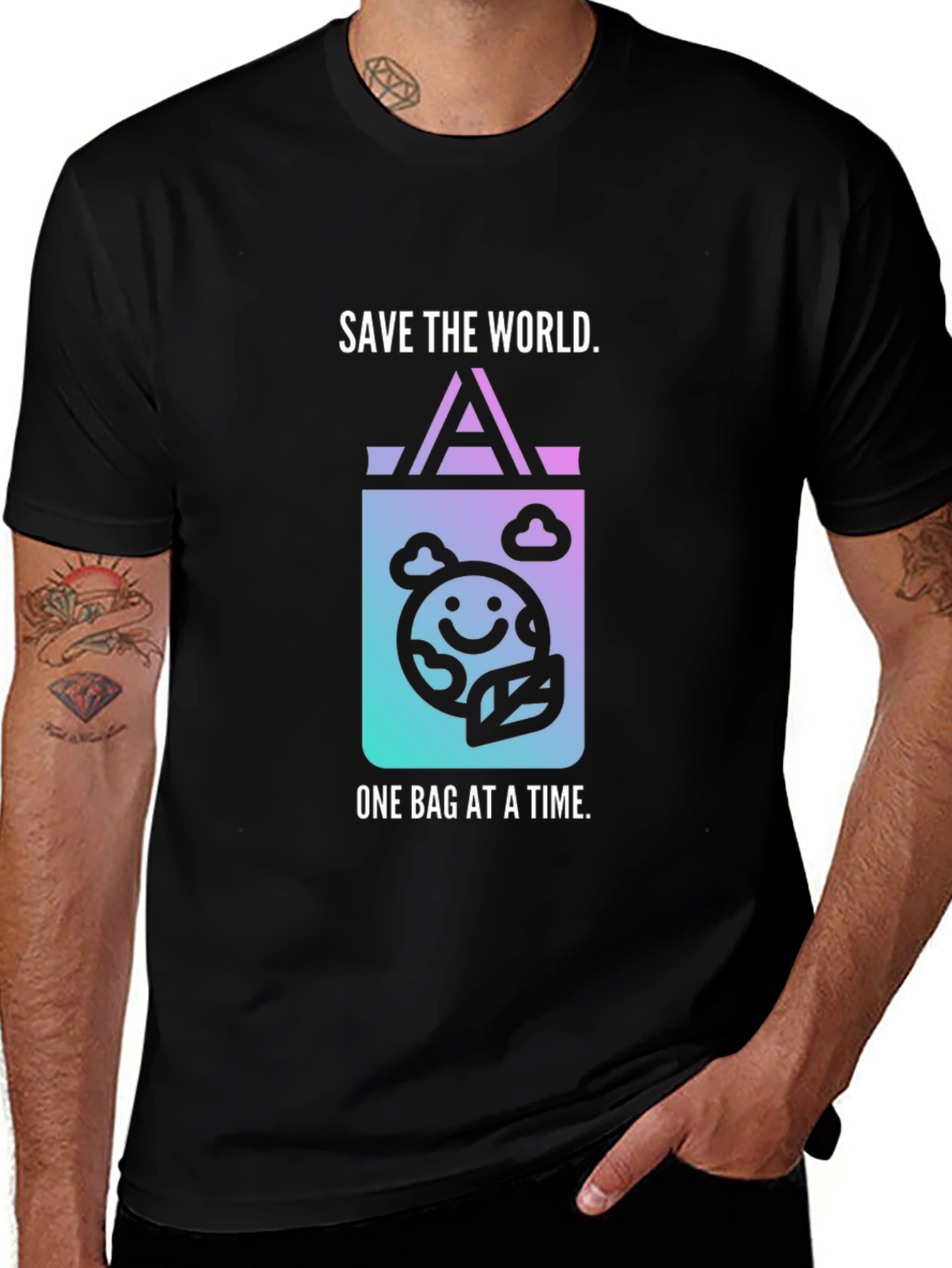 Variant 4 of Eco-Friendly Save the World Graphic Tee