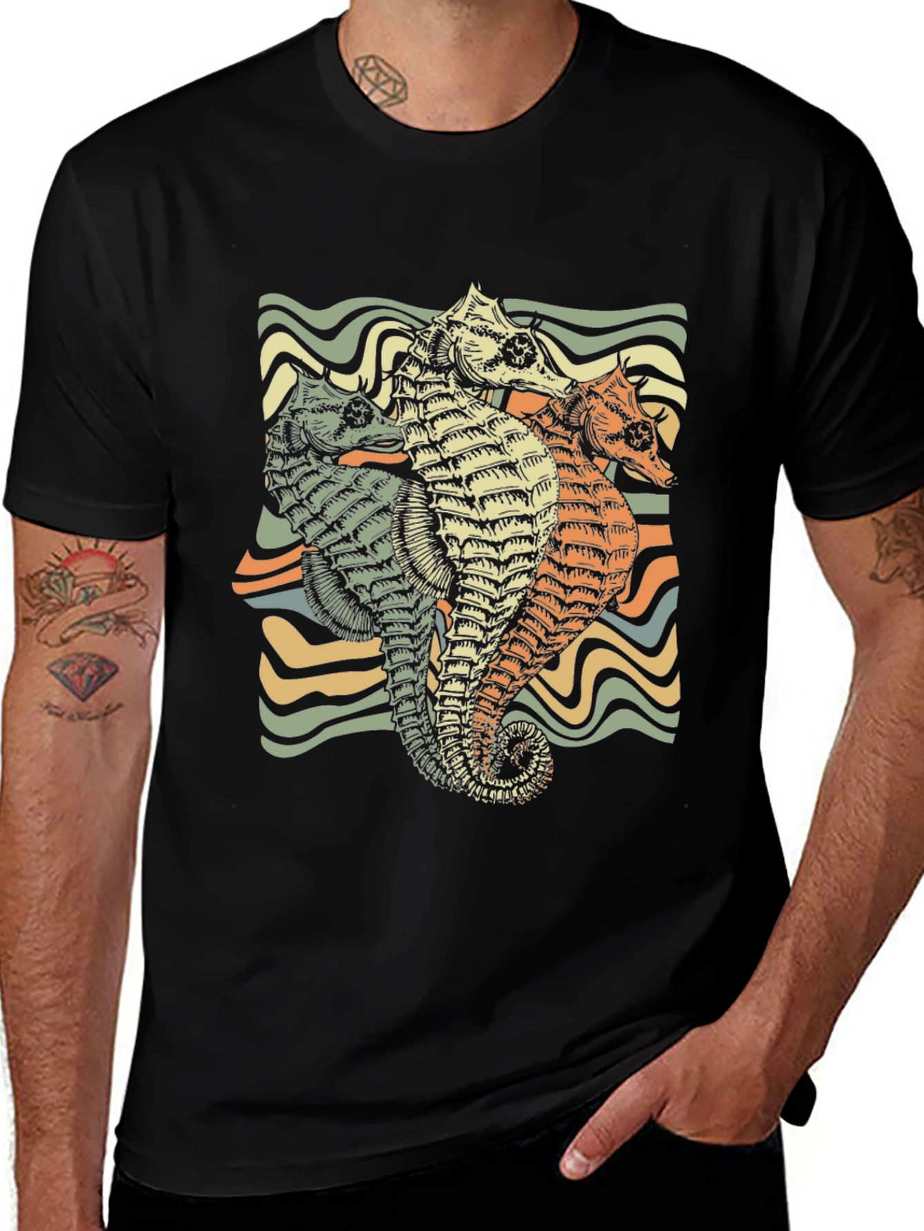 Variant 2 of Retro Seahorse Graphic T-Shirt