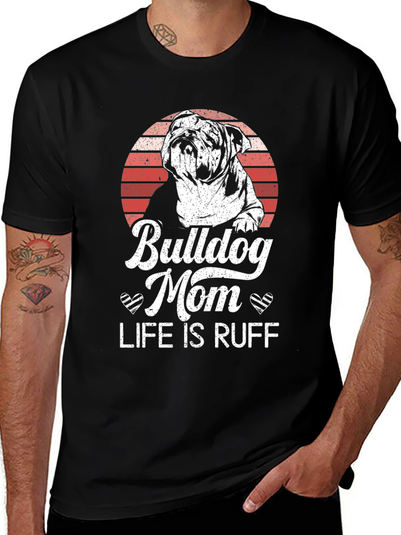 Variant 22 of Bulldog Mom T-Shirt - Life is Ruff