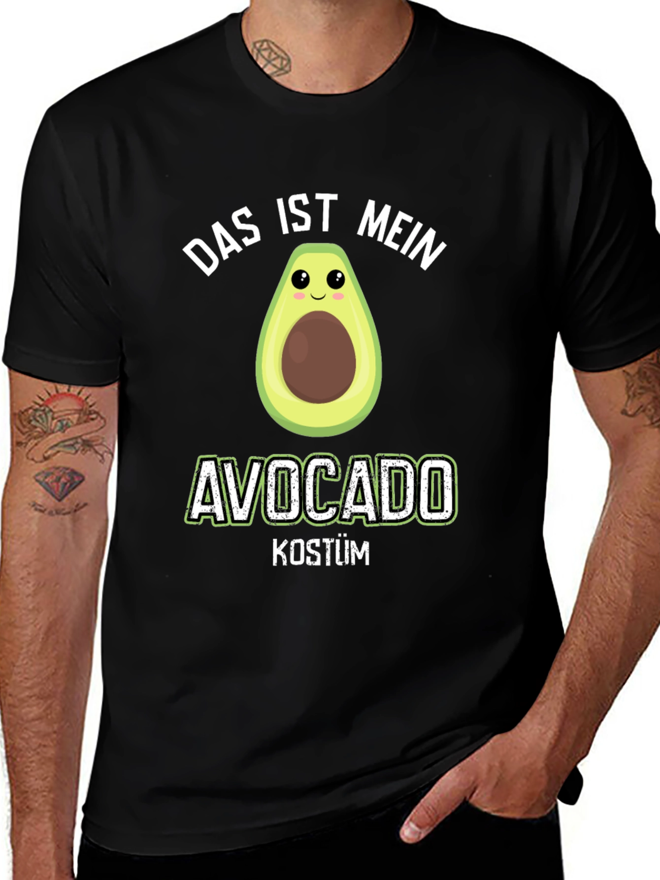 Variant 4 of Funny Avocado Costume T-Shirt - "Das Ist Mein" Design