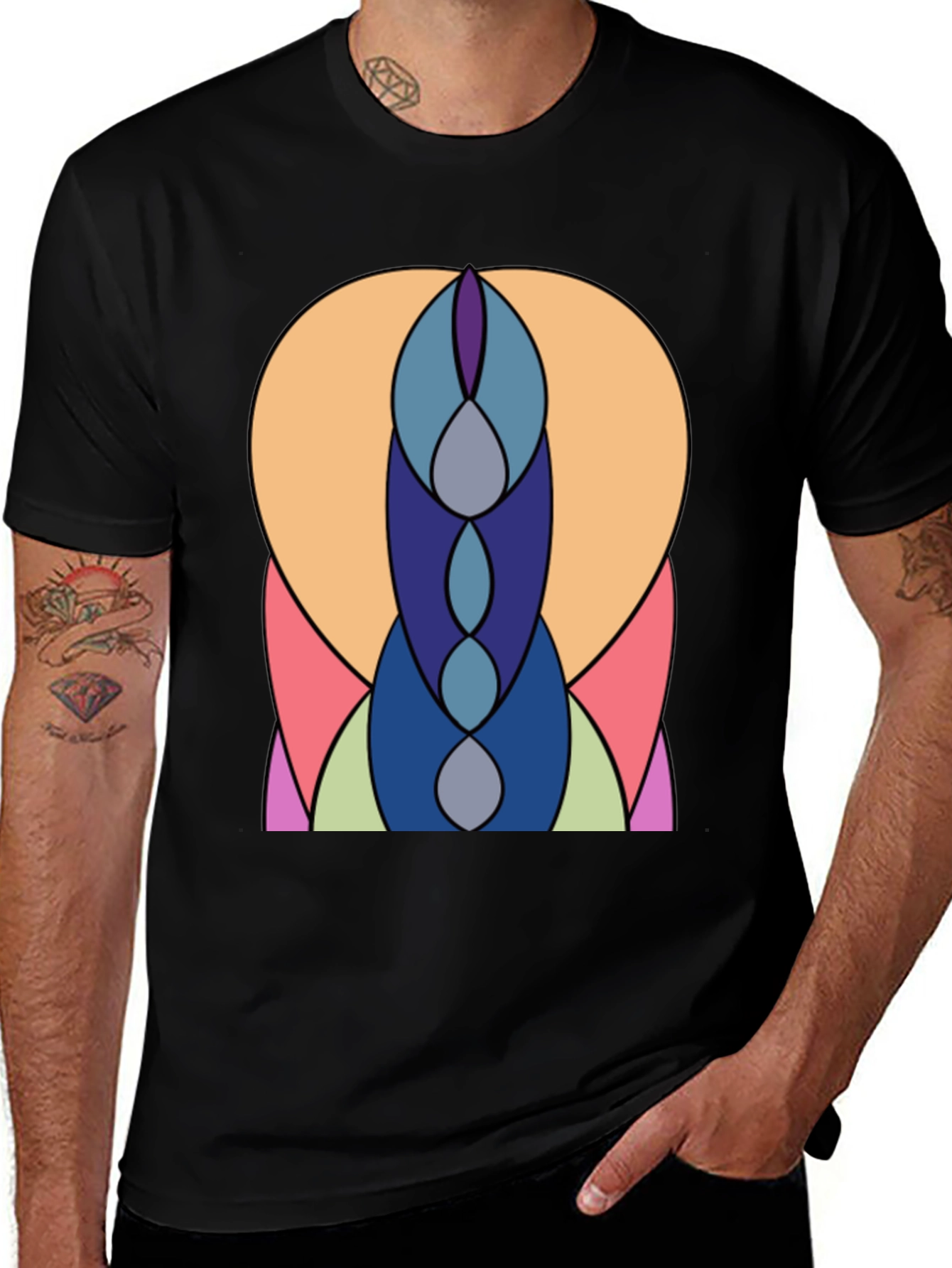 Variant 12 of Abstract Art Graphic T-Shirt - Unique Design