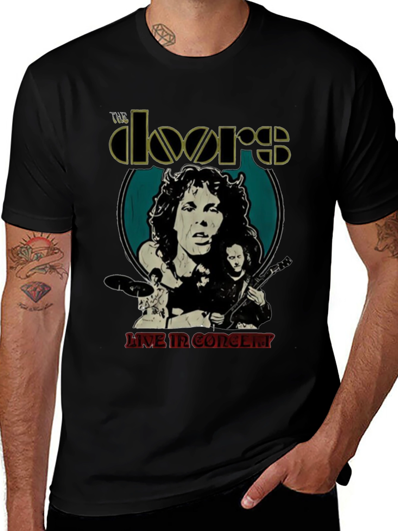 Variant 18 of The Doors Live in Concert Black T-Shirt