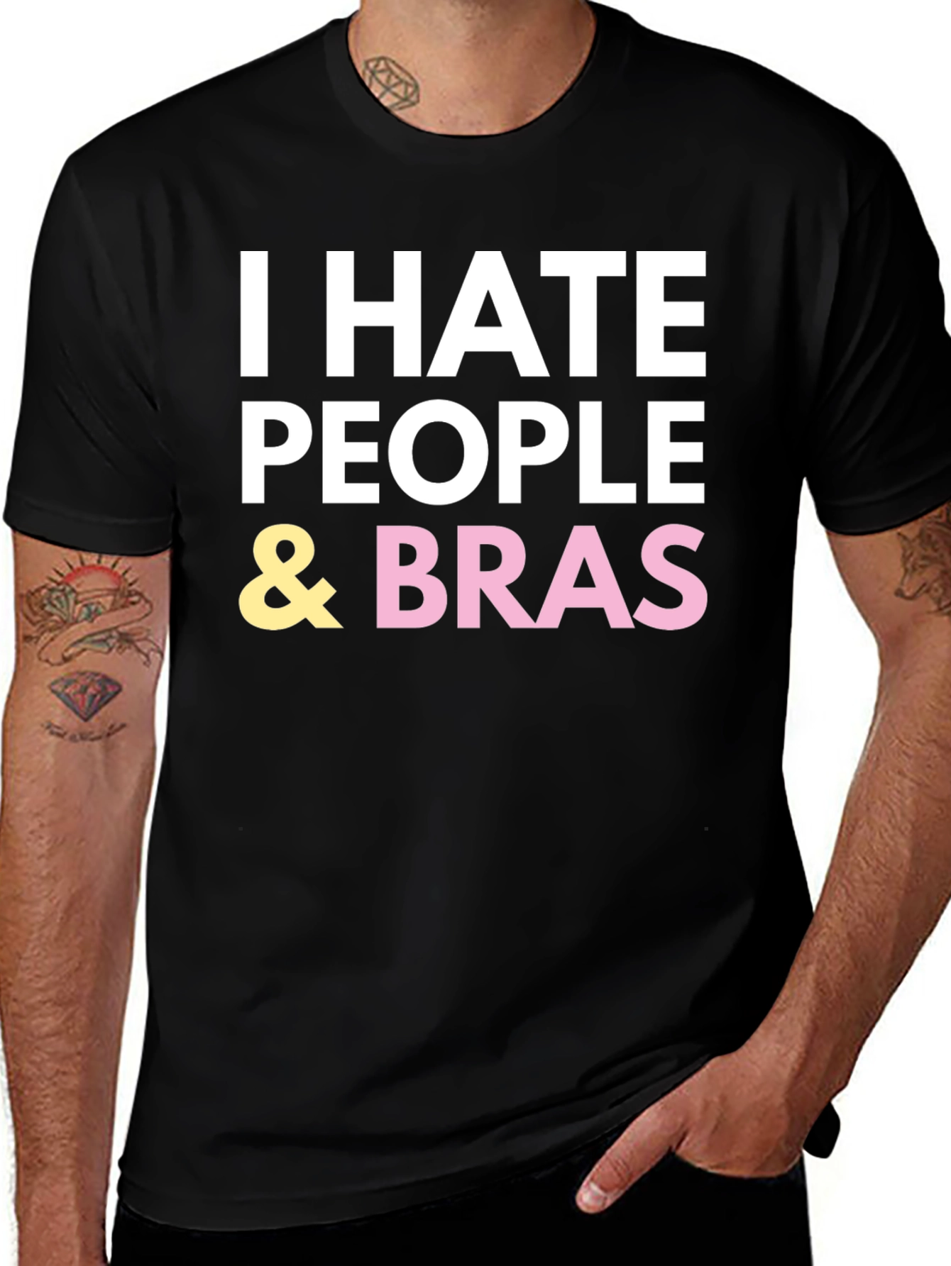 Variant 8 of I HATE PEOPLE & BRAS Graphic T-Shirt