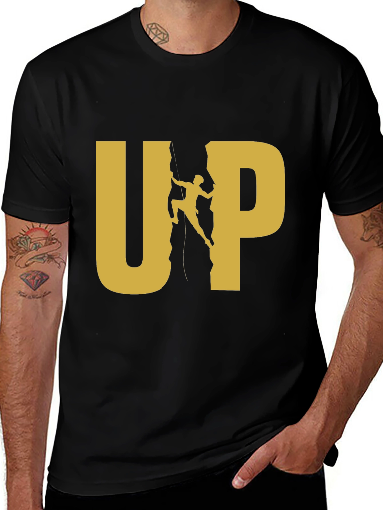 Variant 23 of Black UP Rock Climbing Graphic Tee