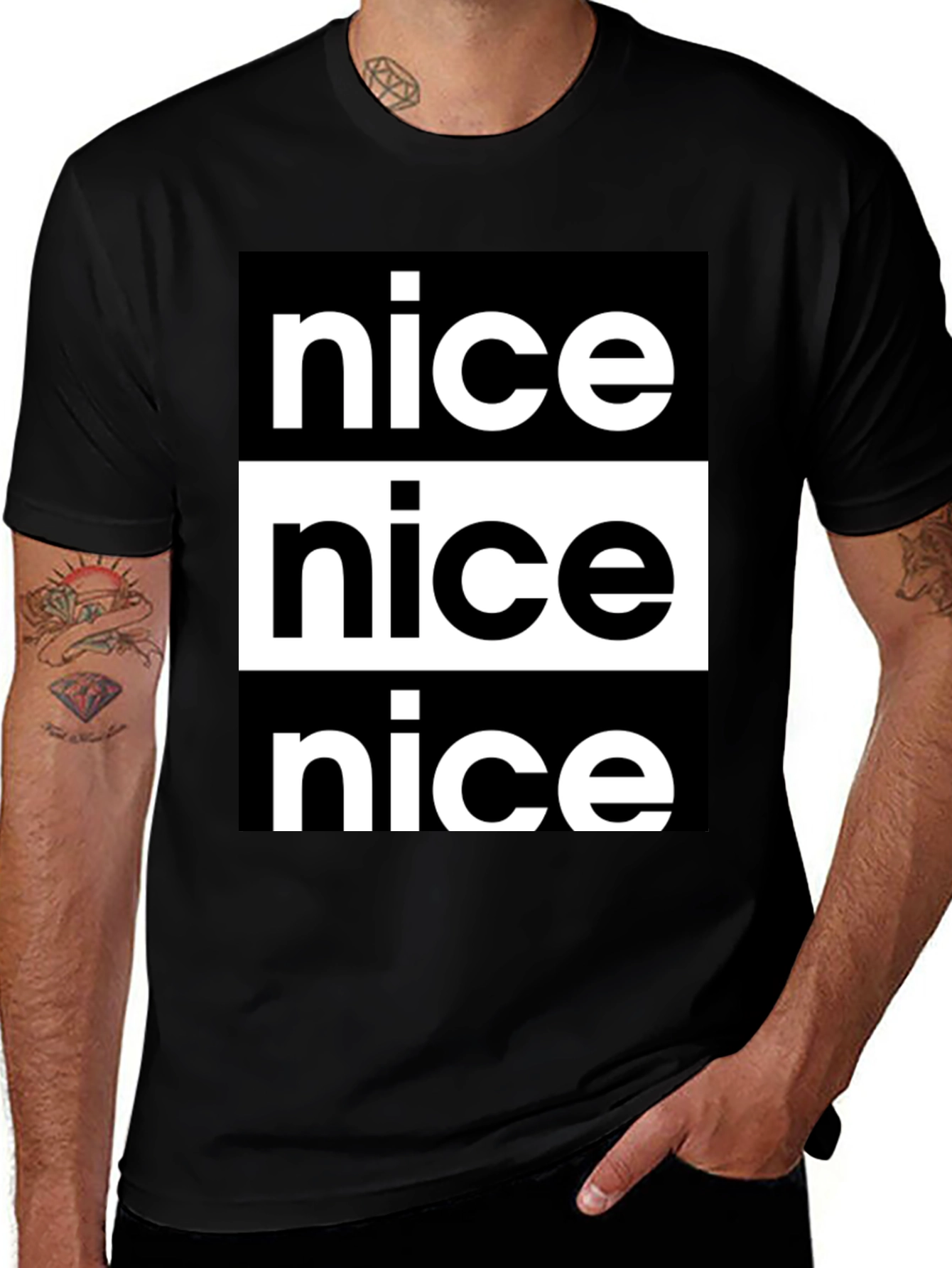 Variant 13 of Nice Graphic Tee - Stylish Black T-Shirt
