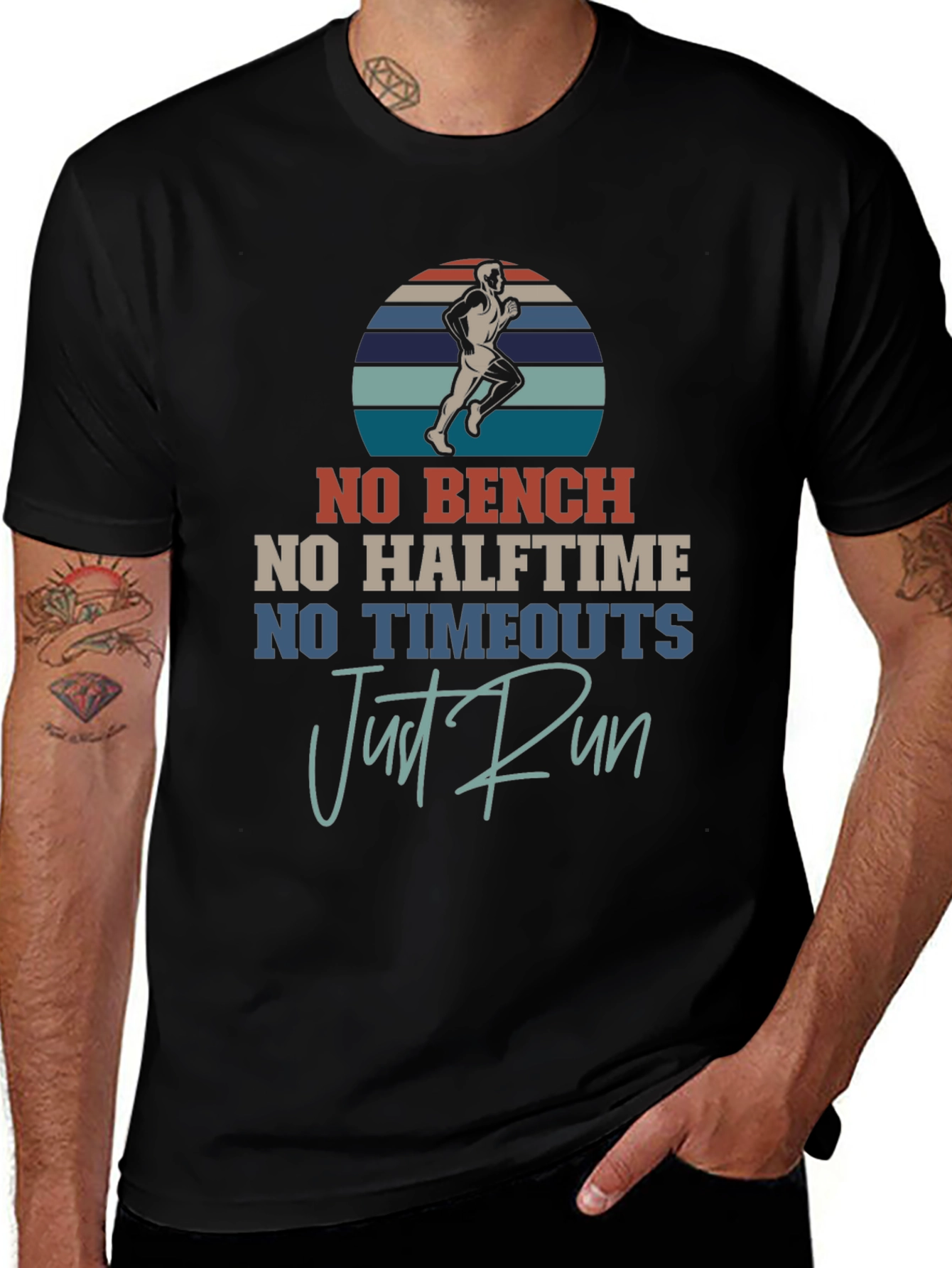 Variant 27 of No Bench Just Run T-Shirt
