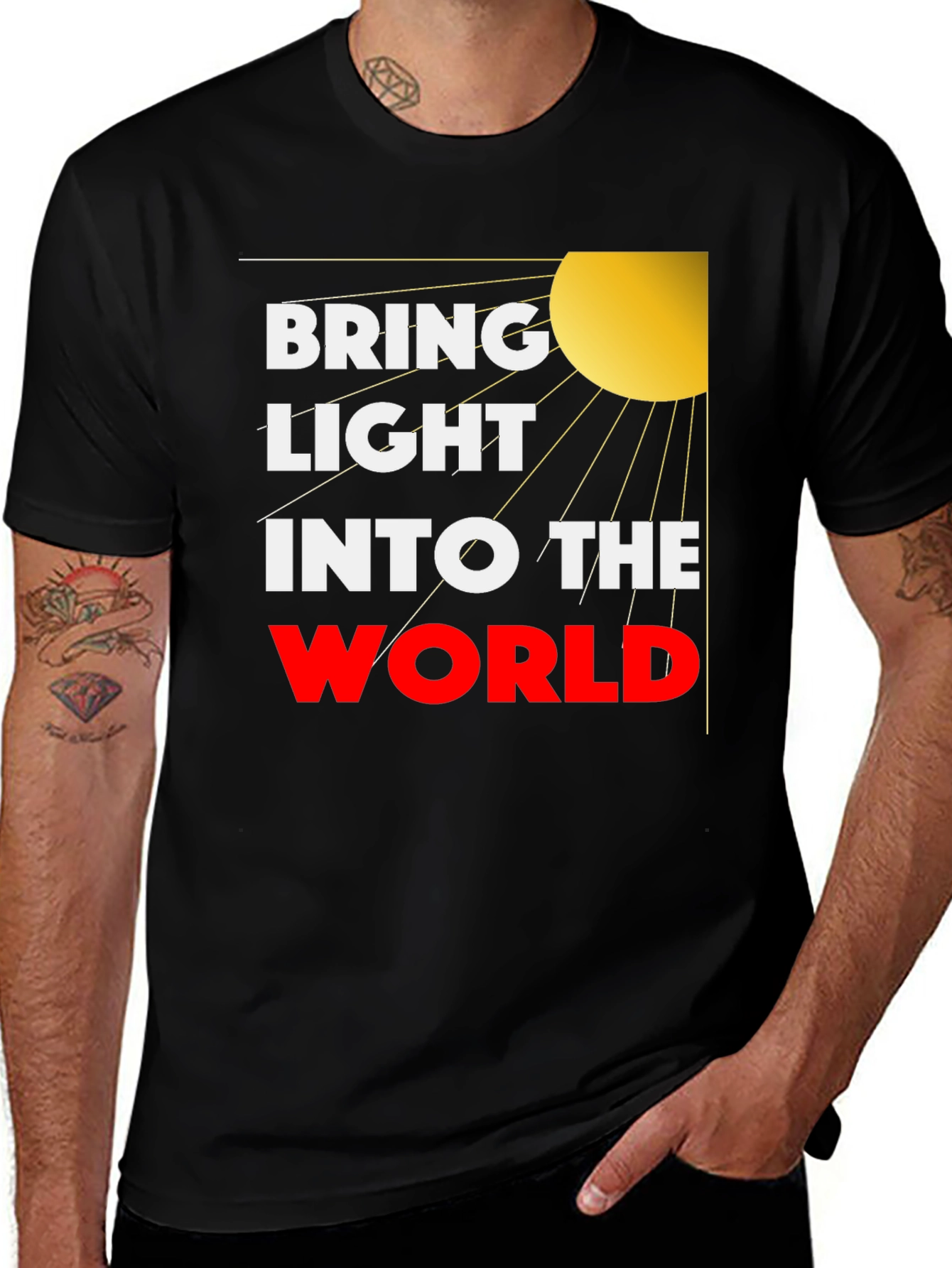 Variant 4 of Bring Light Into the World Graphic T-Shirt