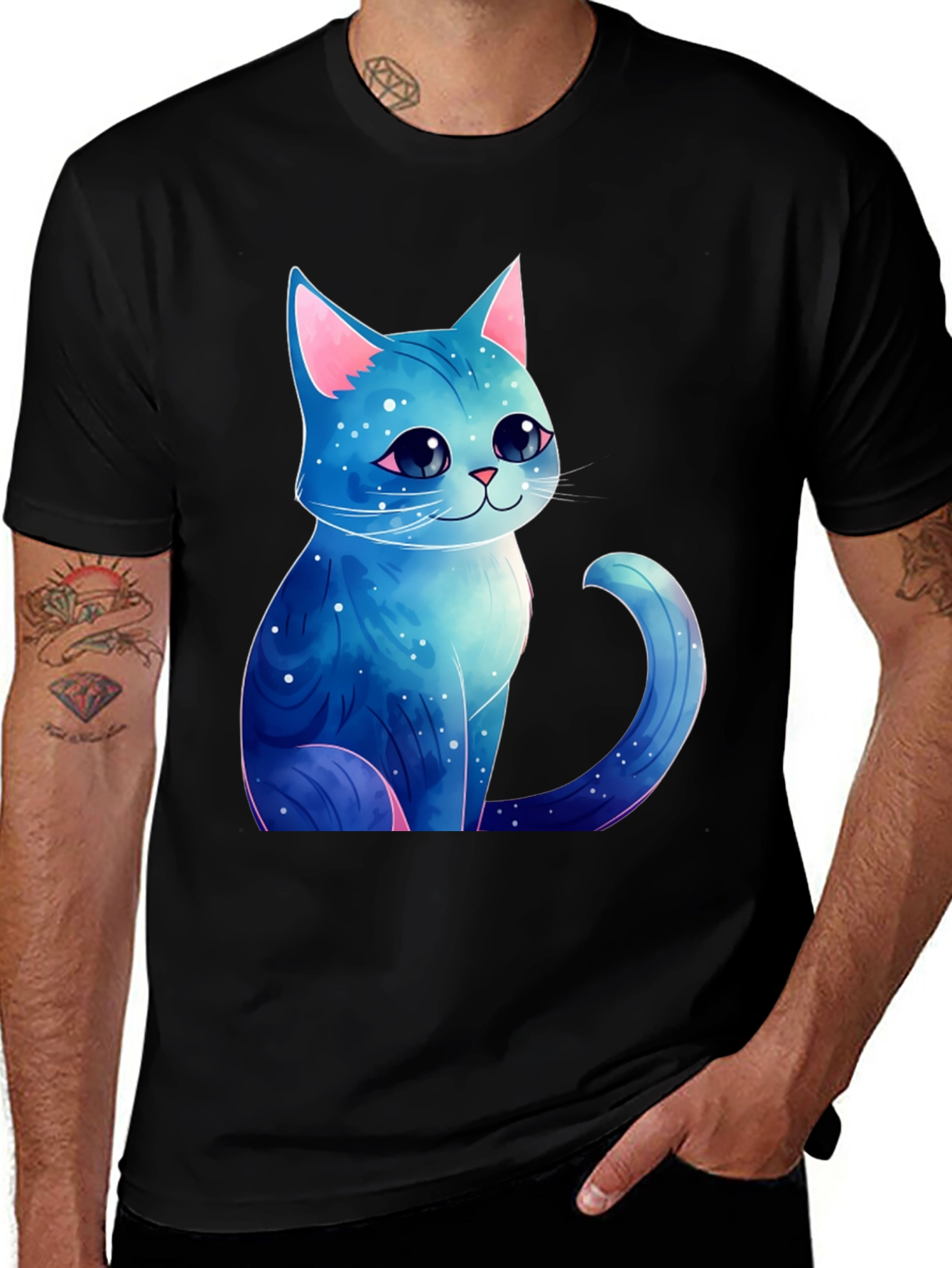 Variant 23 of Cosmic Cat T-Shirt - Galaxy Kitten Tee