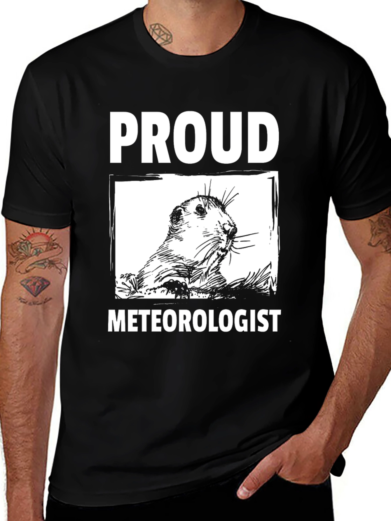 Variant 7 of Proud Meteorologist T-Shirt - Groundhog Design