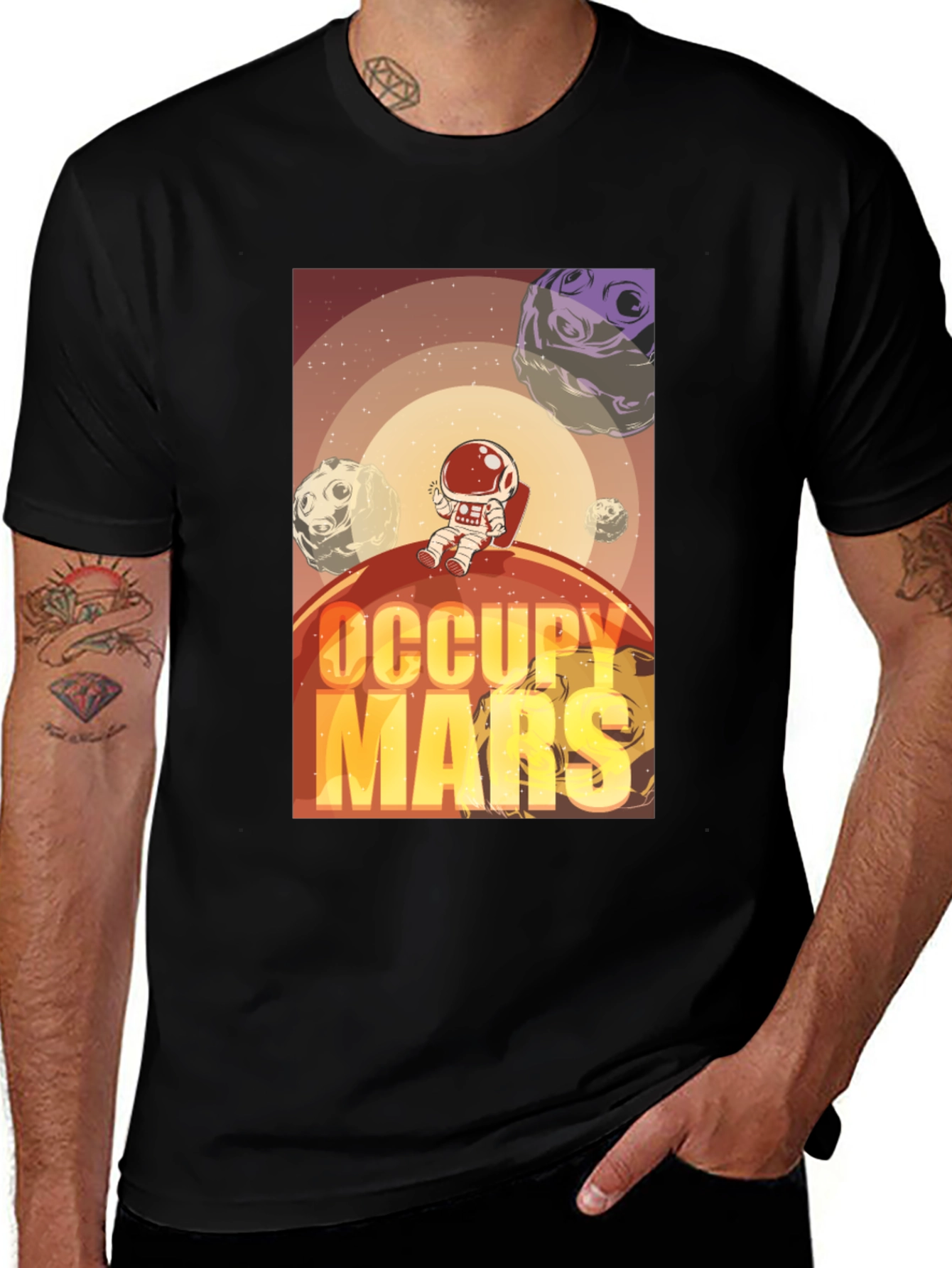 Occupy Mars Graphic T-Shirt - Space Adventure Tee