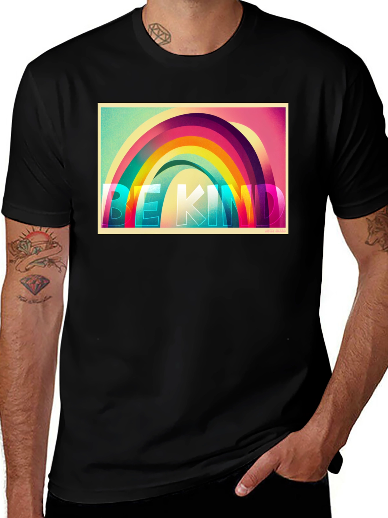 Variant 28 of Be Kind Rainbow Graphic T-Shirt