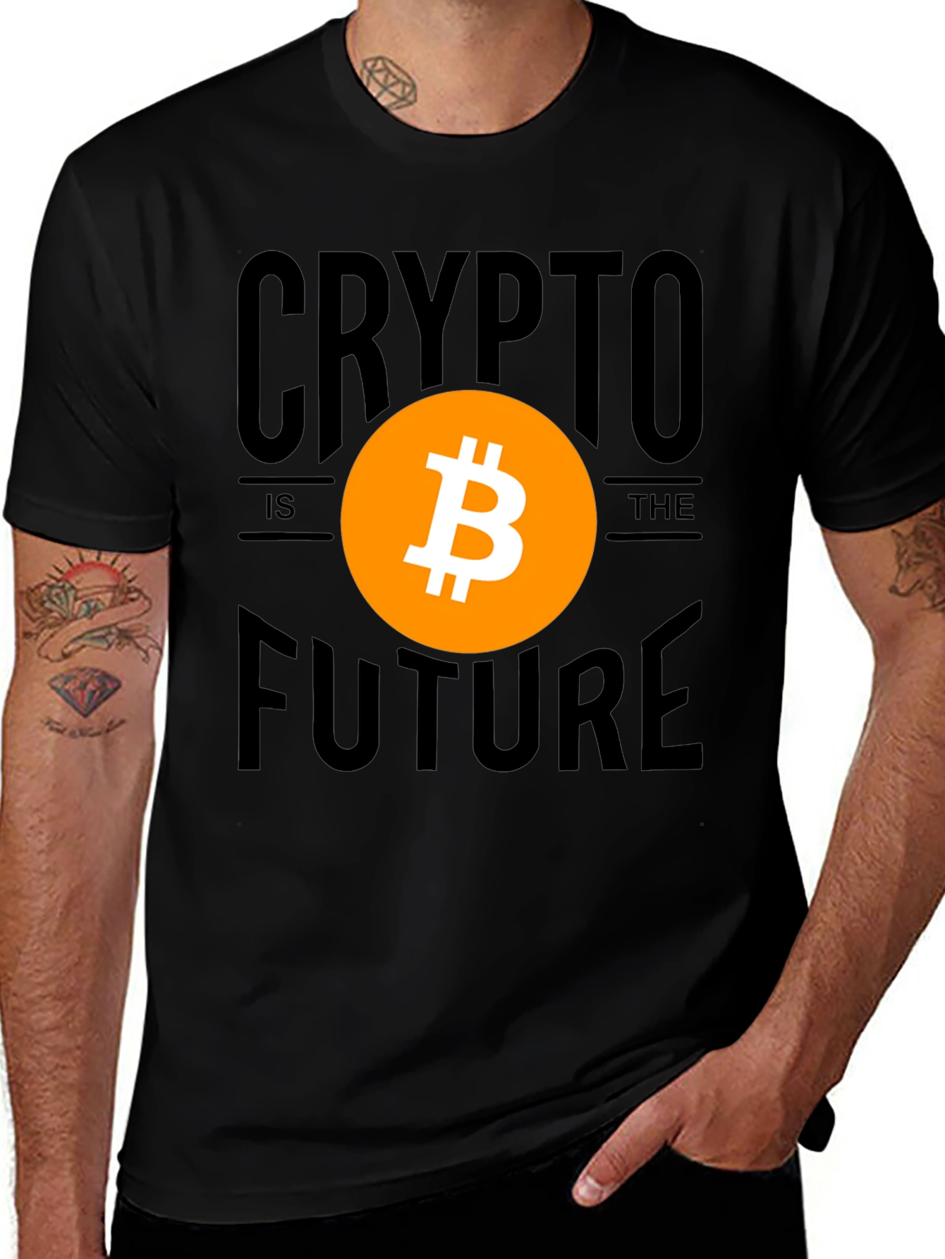 Variant 16 of Crypto is the Future Black T-Shirt
