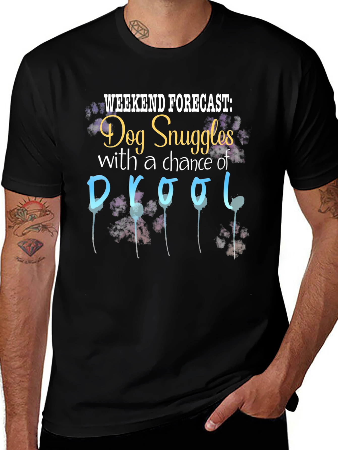Variant 30 of Dog Snuggles Forecast Graphic T-Shirt