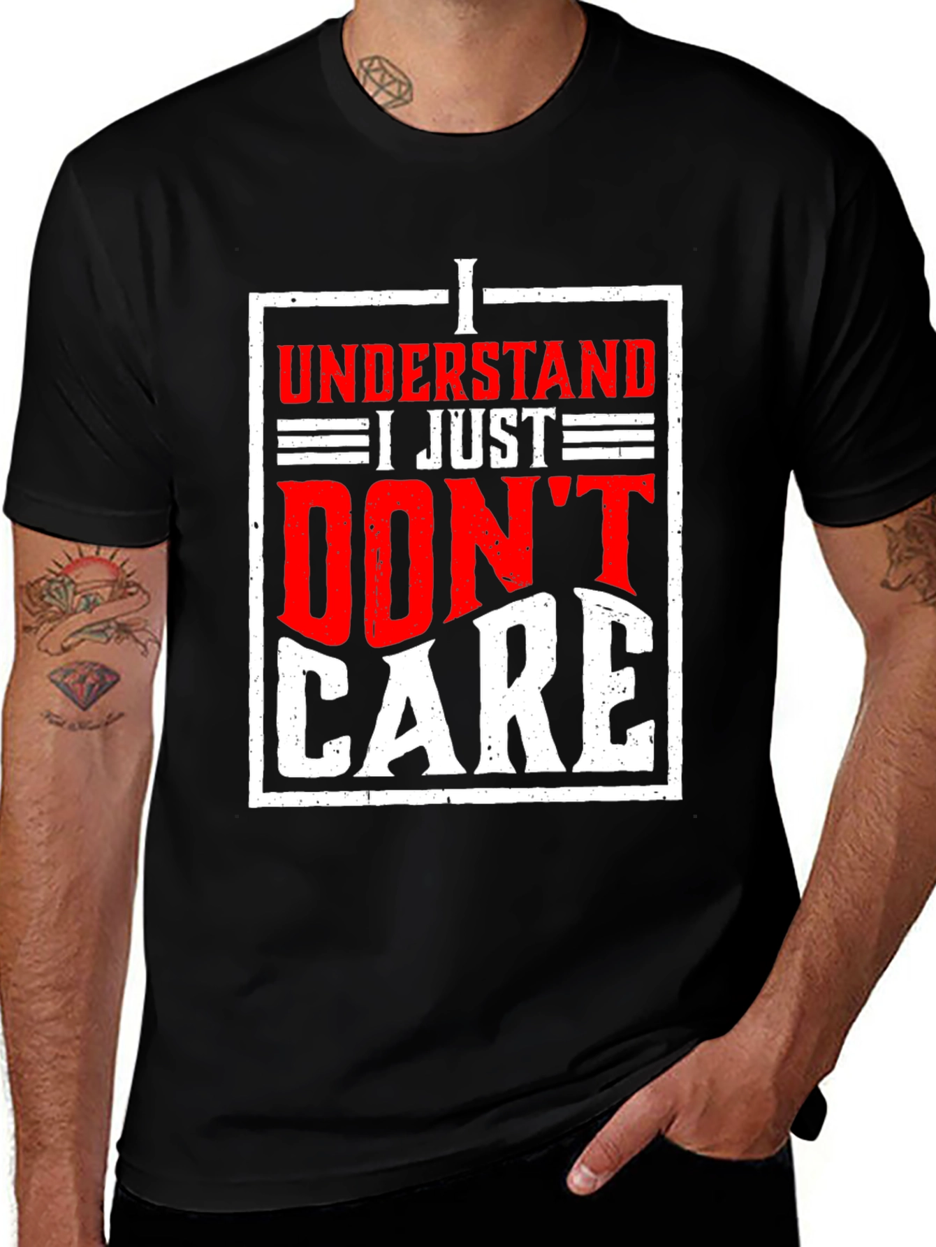 Variant 22 of I Understand I Just Don't Care Graphic T-Shirt