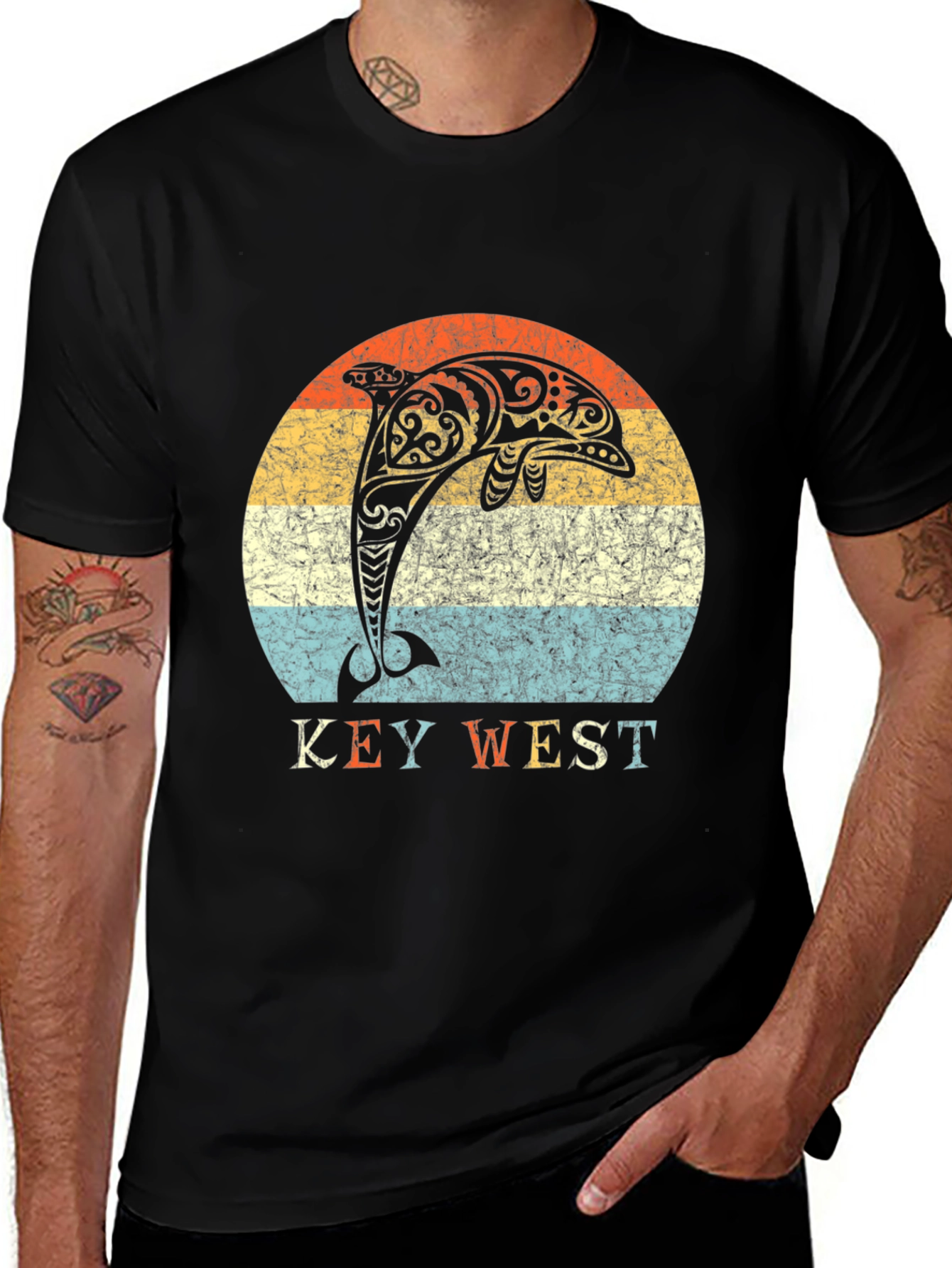 Key West Dolphin Graphic T-Shirt