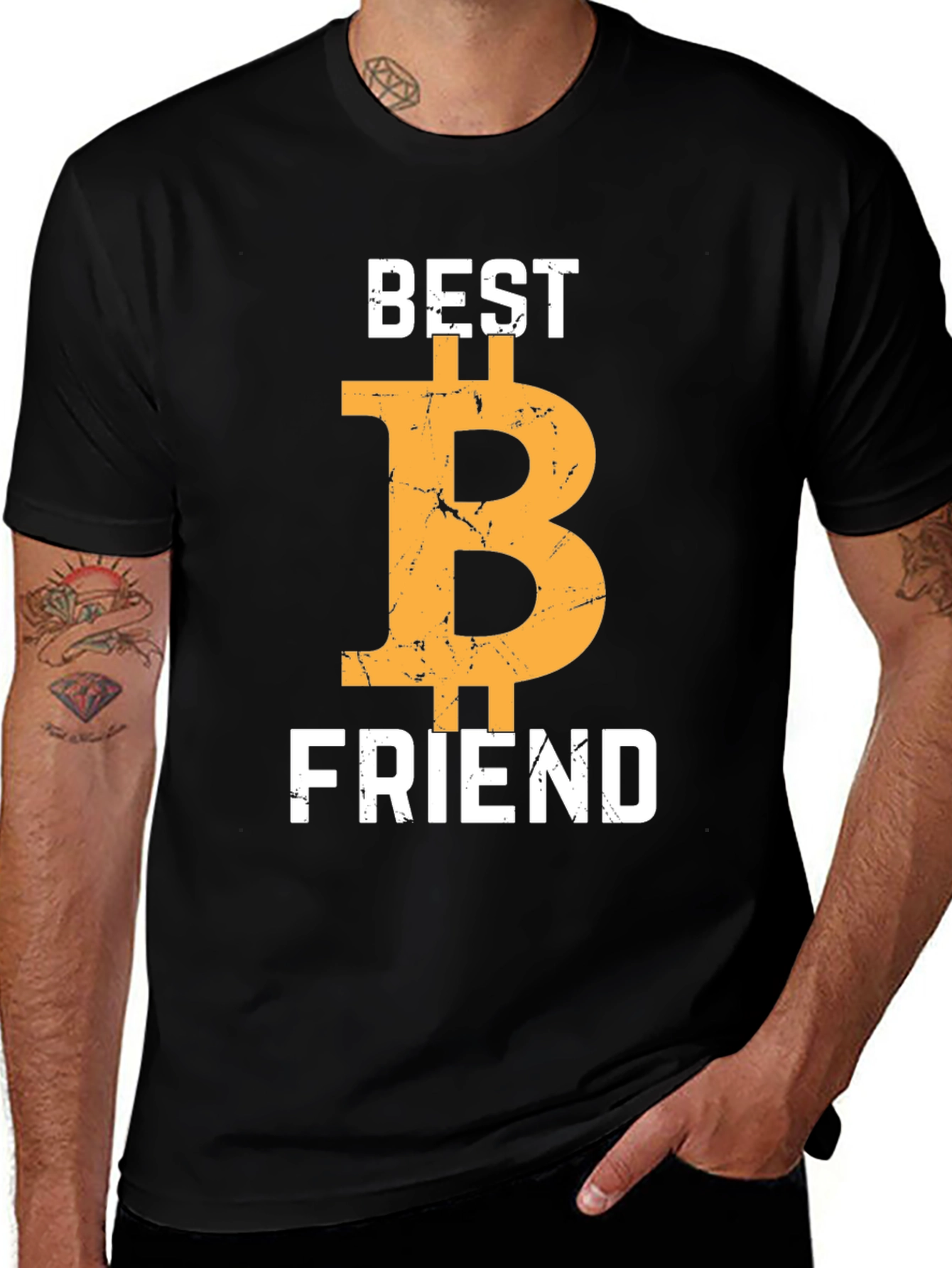 Variant 16 of Bitcoin Best Friend Black T-Shirt