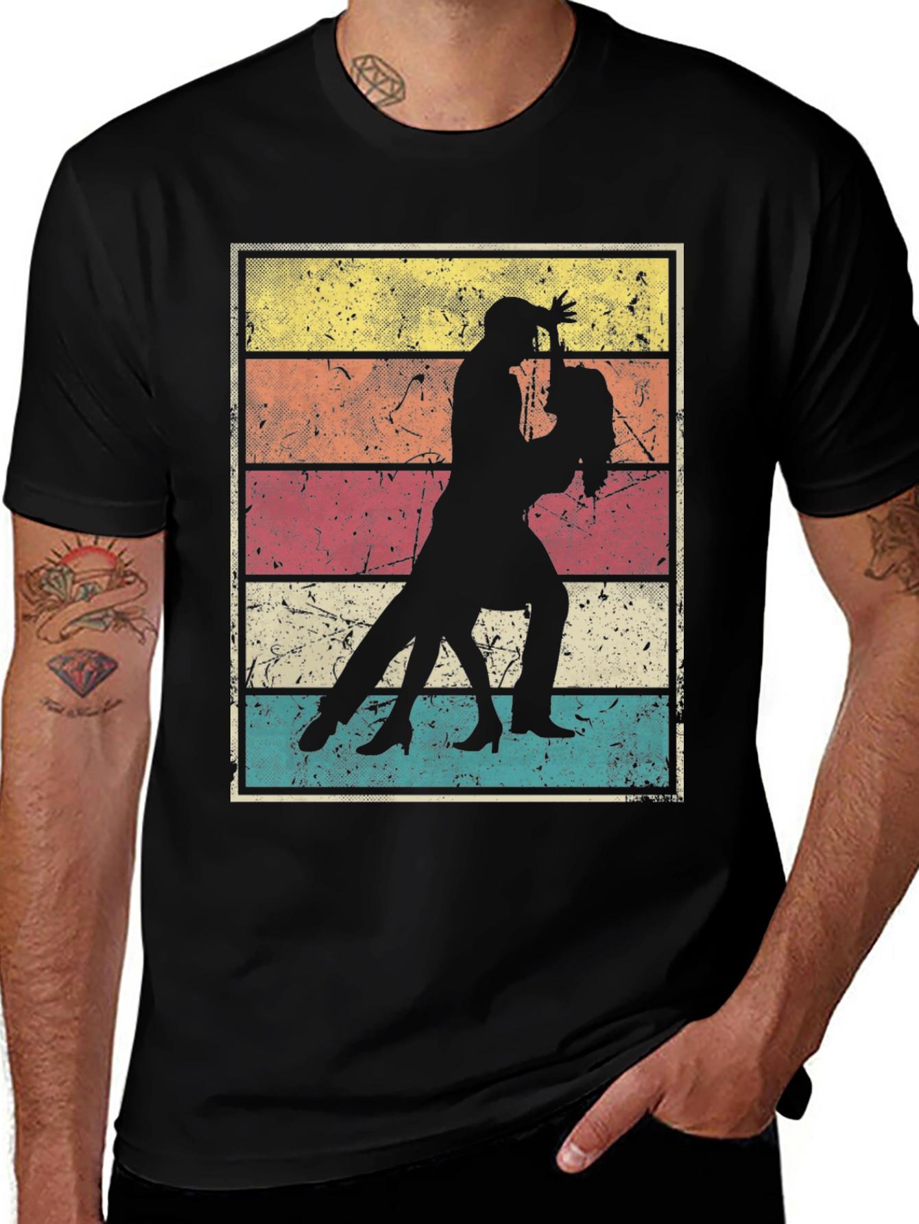 Variant 23 of Vintage Style Salsa Dancing T-Shirt