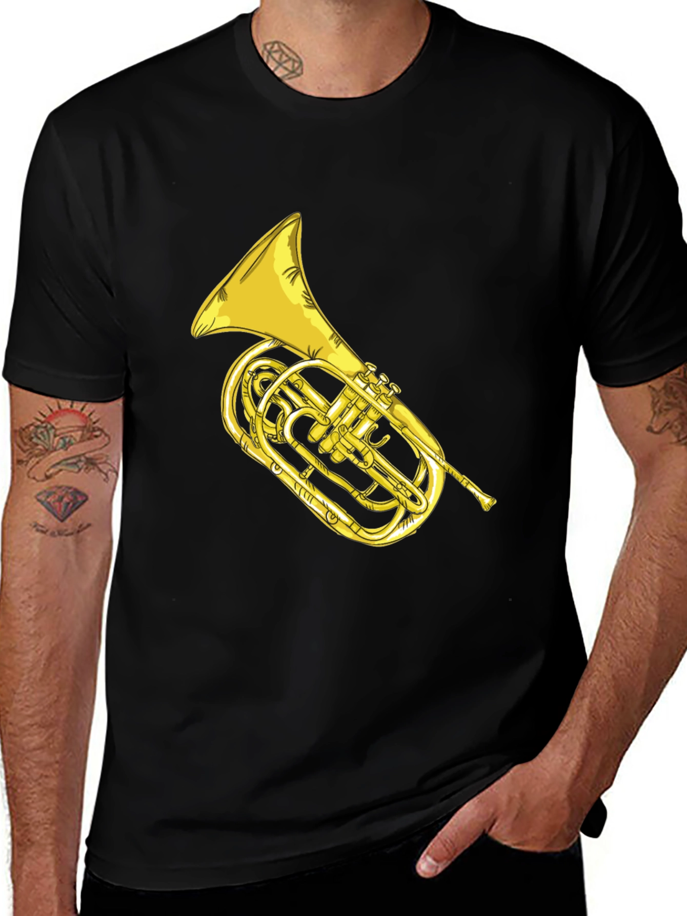 Variant 17 of Euphonium Graphic T-Shirt - Black