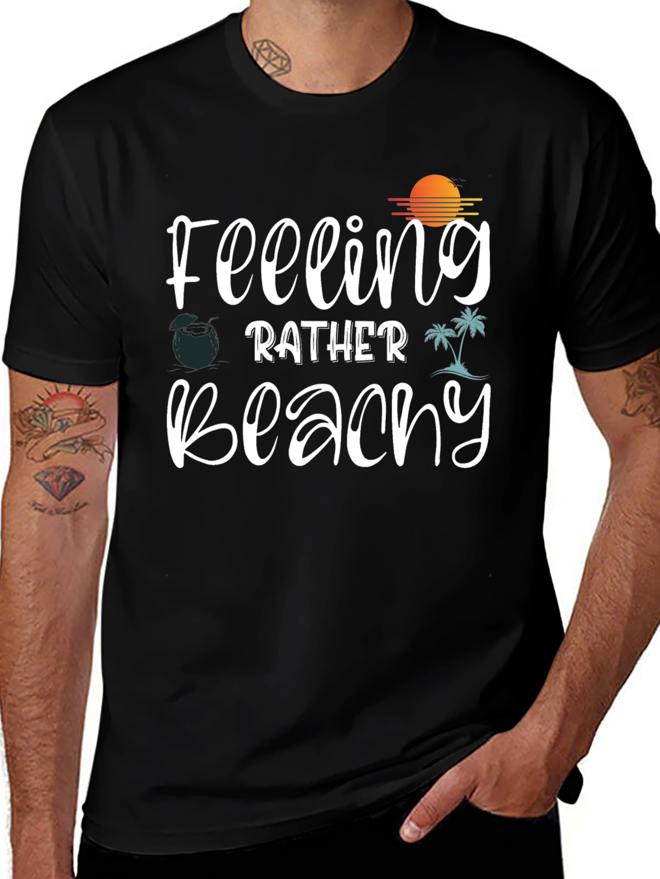 Variant 27 of Feeling Beachy Graphic Tee - Summer Vibes T-Shirt