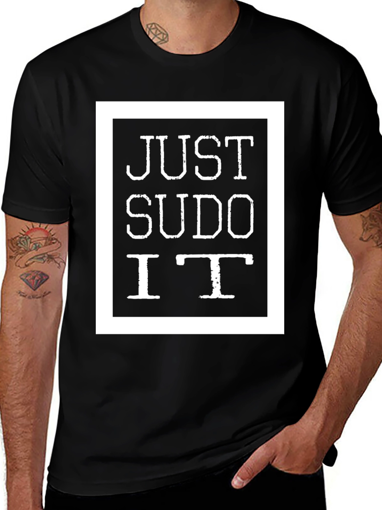 Just Sudo It Black T-Shirt - Geek Programmer Tee