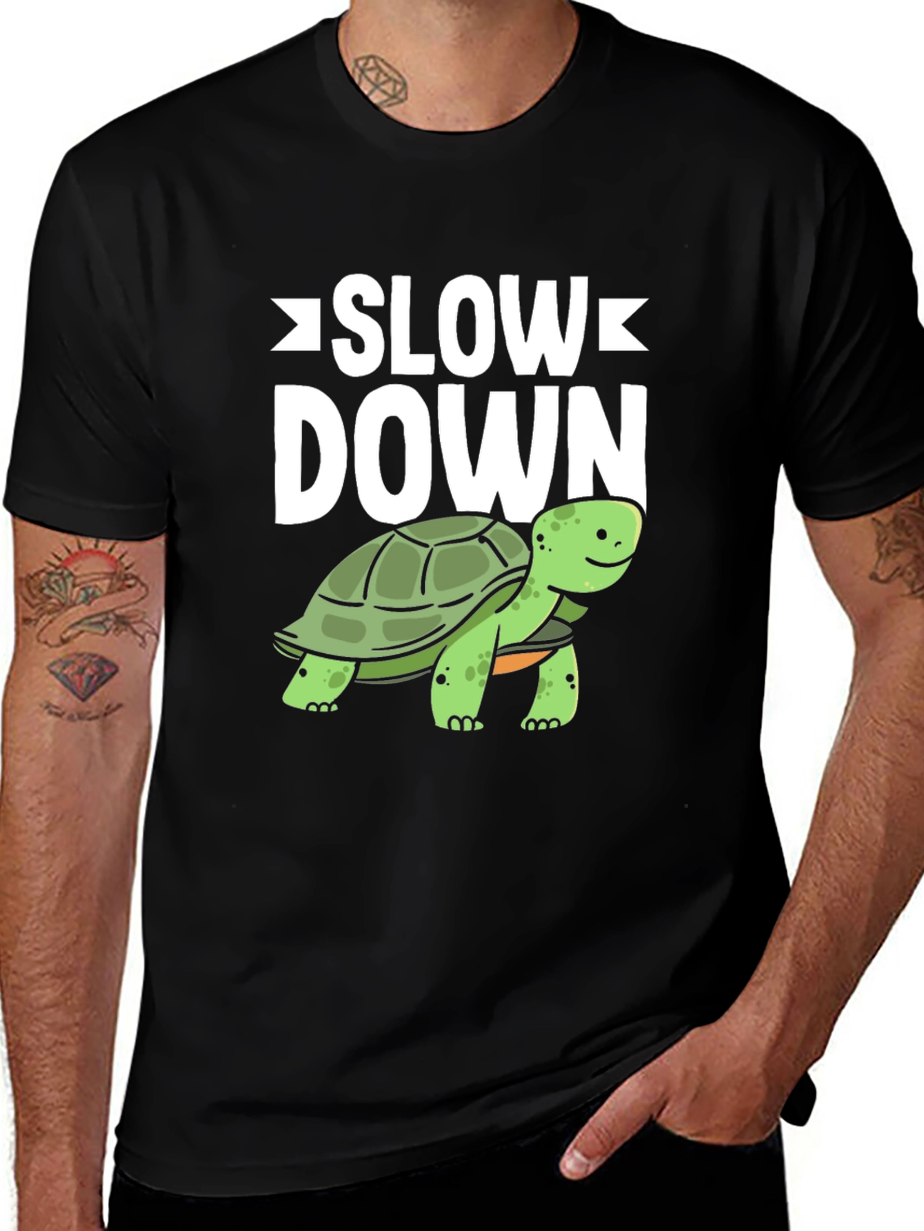 Variant 9 of Slow Down Turtle Graphic T-Shirt