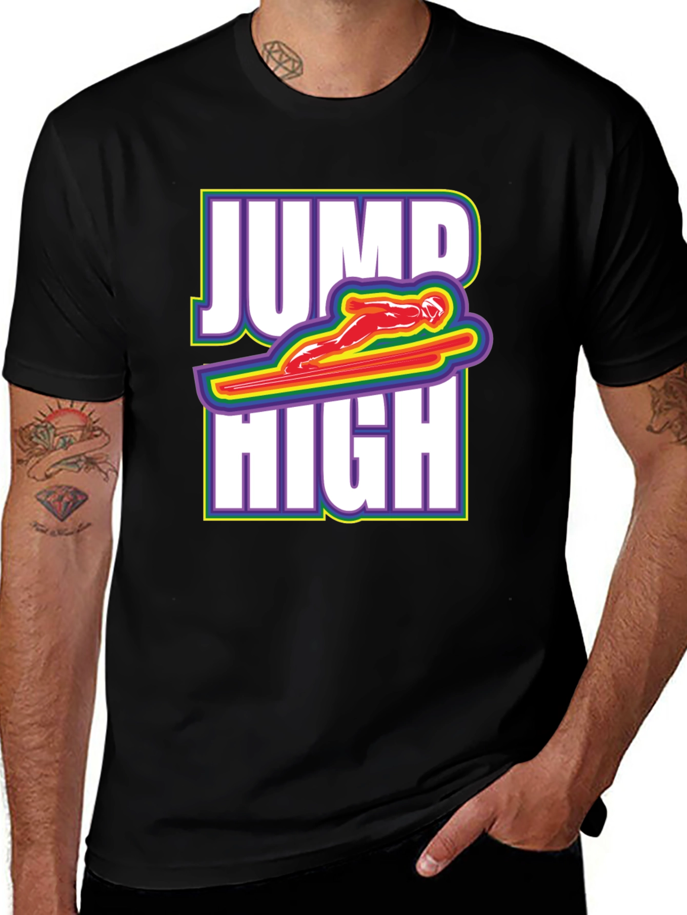 Variant 9 of Jump High Graphic Tee - Black