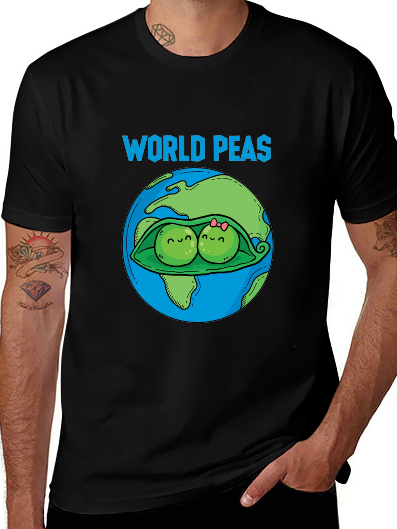 Variant 15 of World Peas Graphic T-Shirt - Funny Earth Day Tee