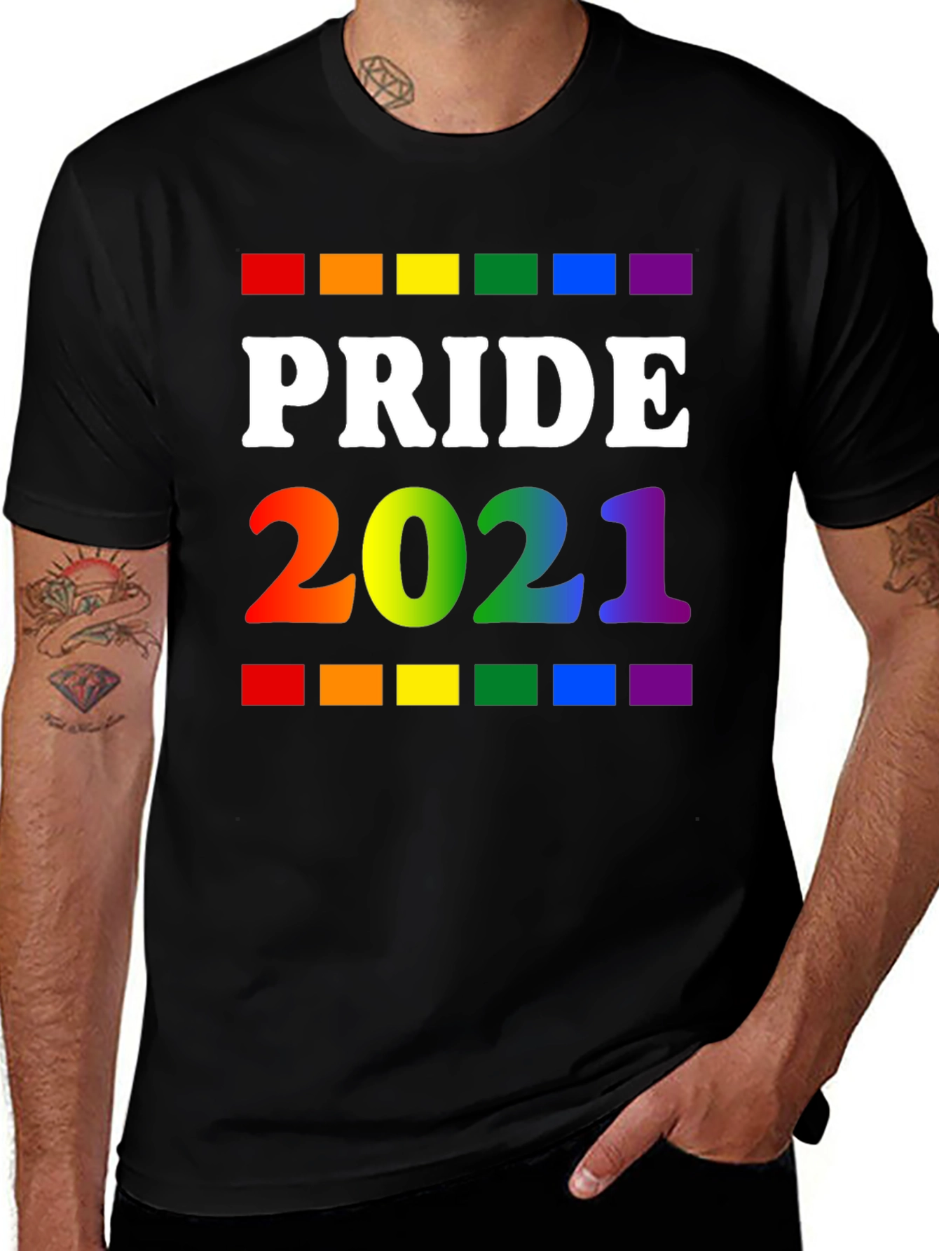 Variant 10 of Pride 2021 Rainbow Graphic Tee