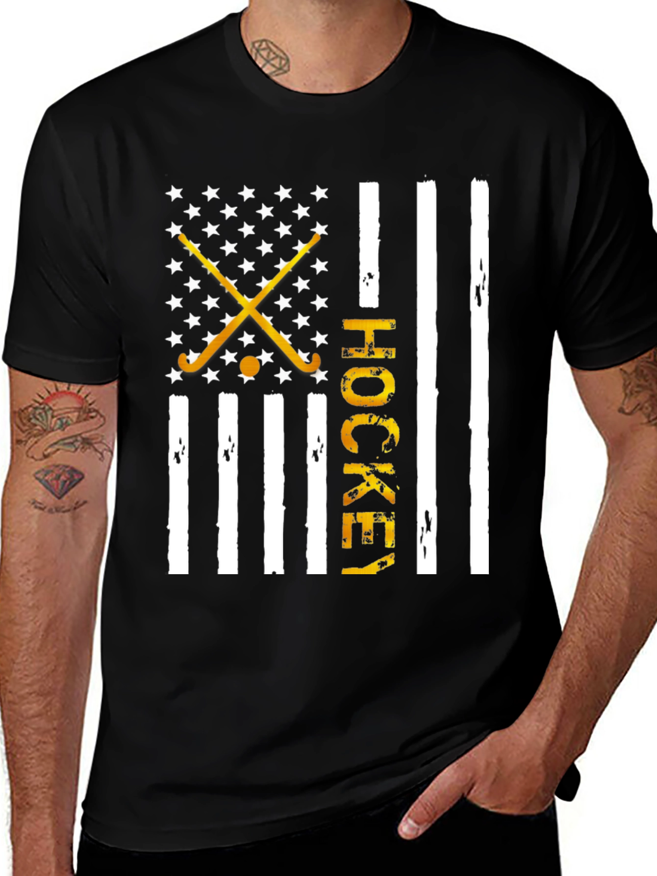 Hockey USA Flag Graphic Tee