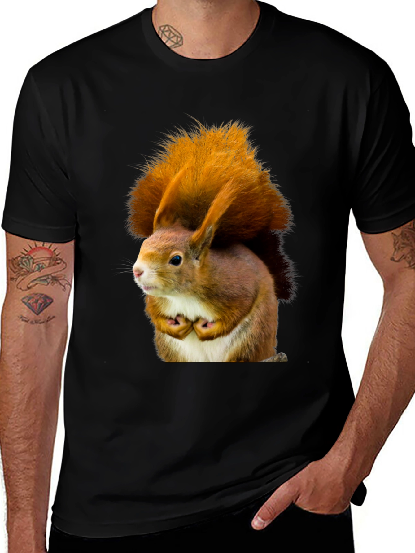 Variant 26 of Squirrel Graphic Tee - Nature Inspired Novelty T-Shirt