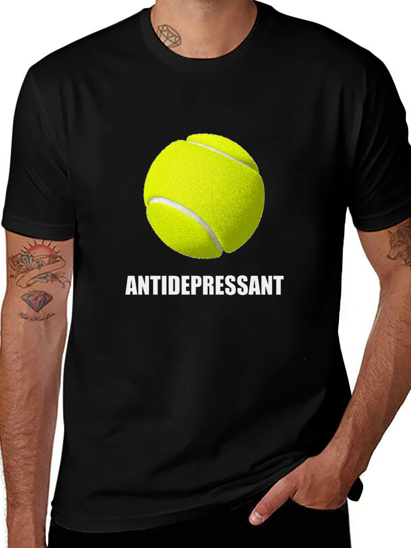 Variant 15 of Antidepressant Tennis Ball Graphic T-Shirt
