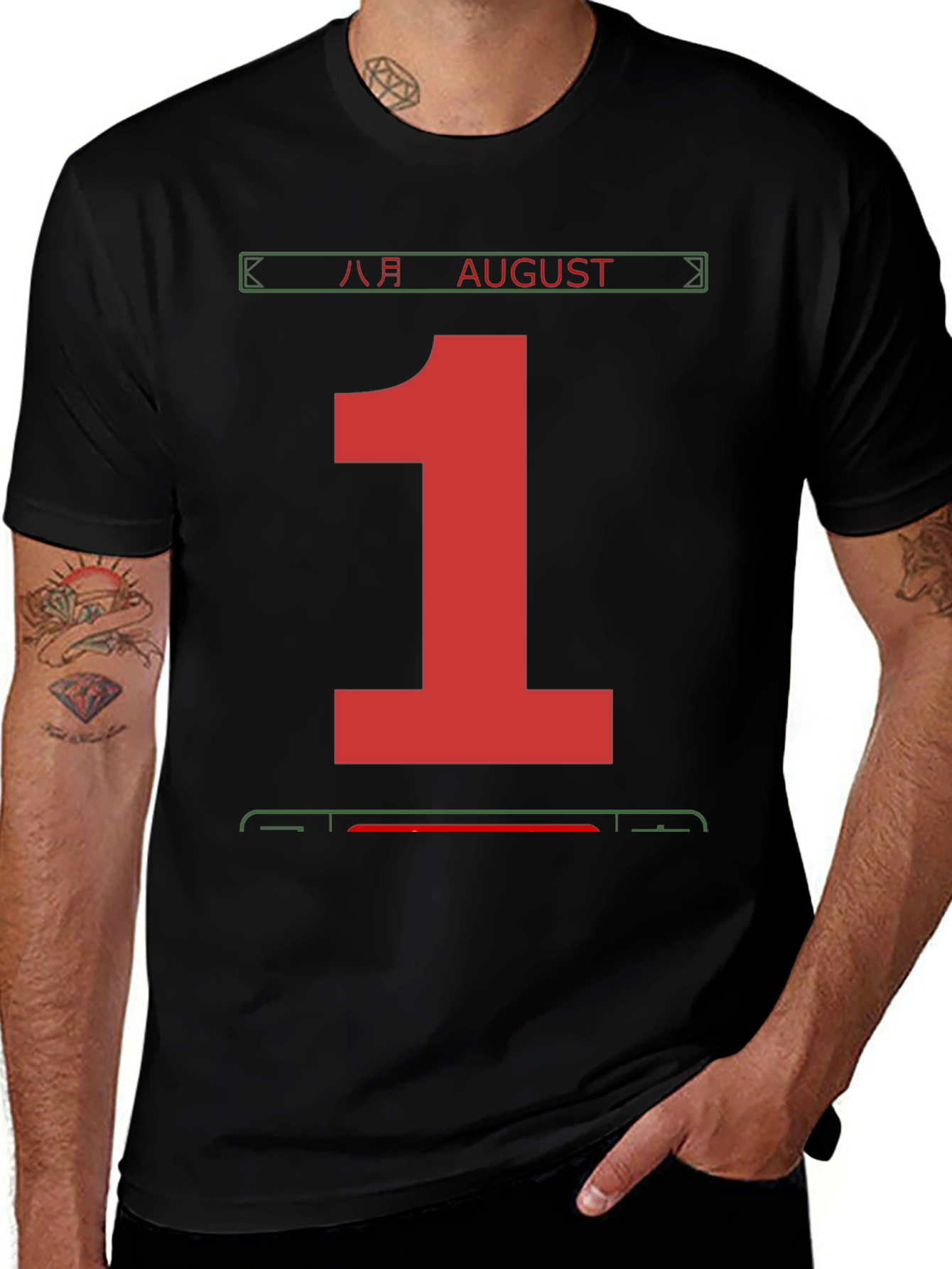Variant 28 of August 1st Graphic T-Shirt - Black Tee
