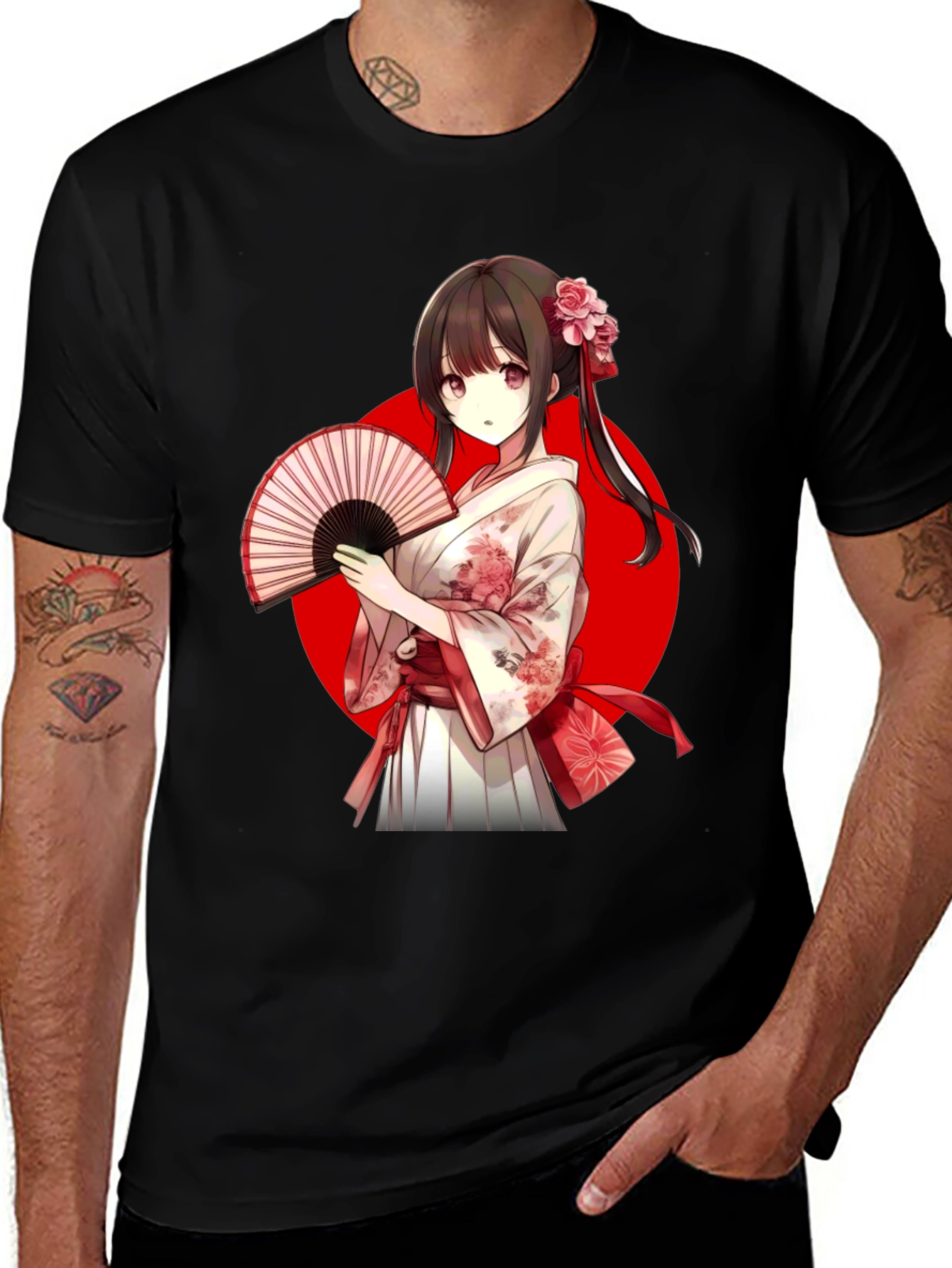 Variant 30 of Anime Girl Kimono T-Shirt