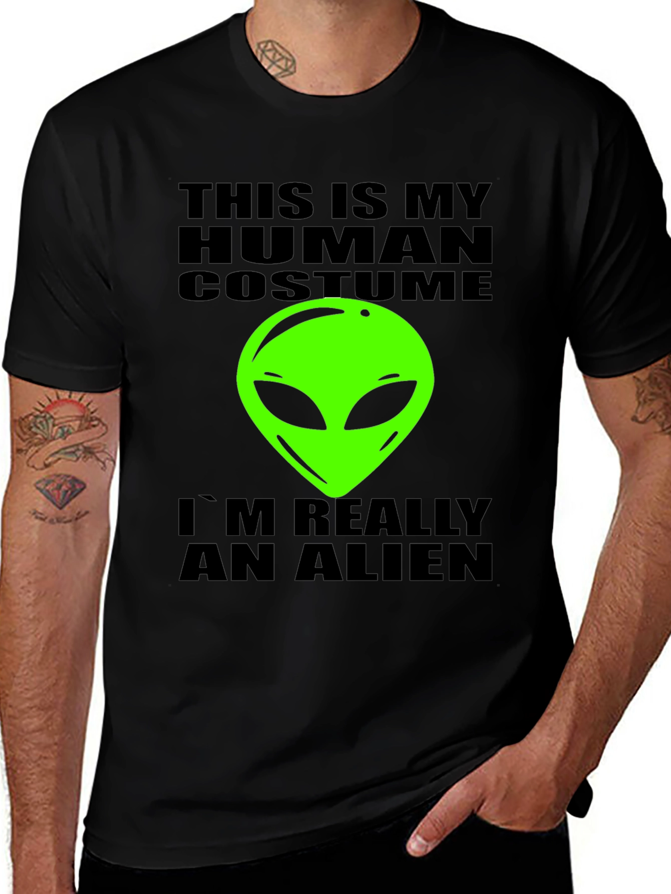 Variant 21 of Alien Costume T-Shirt - Human Disguise Tee