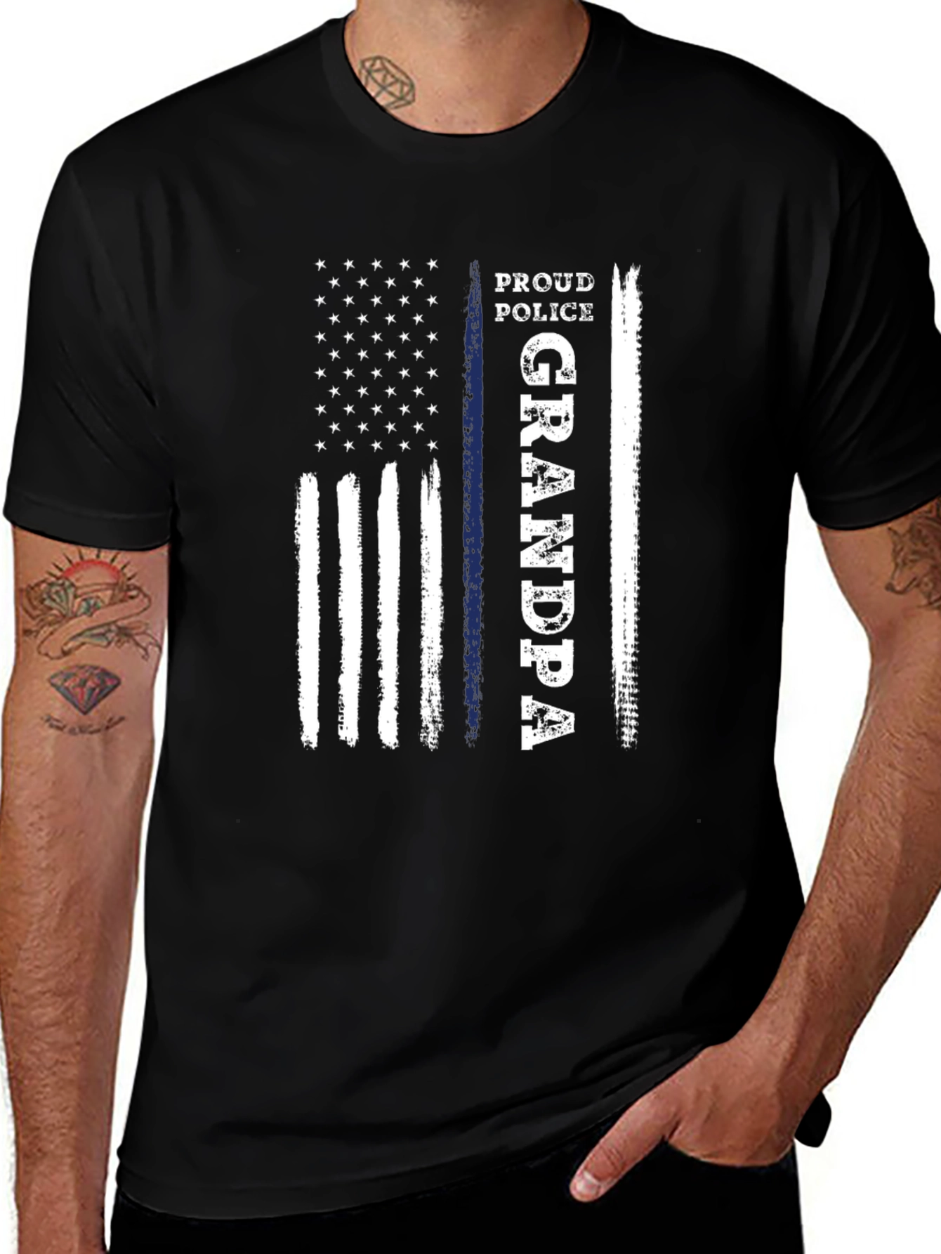 Variant 3 of Proud Police Grandpa T-Shirt