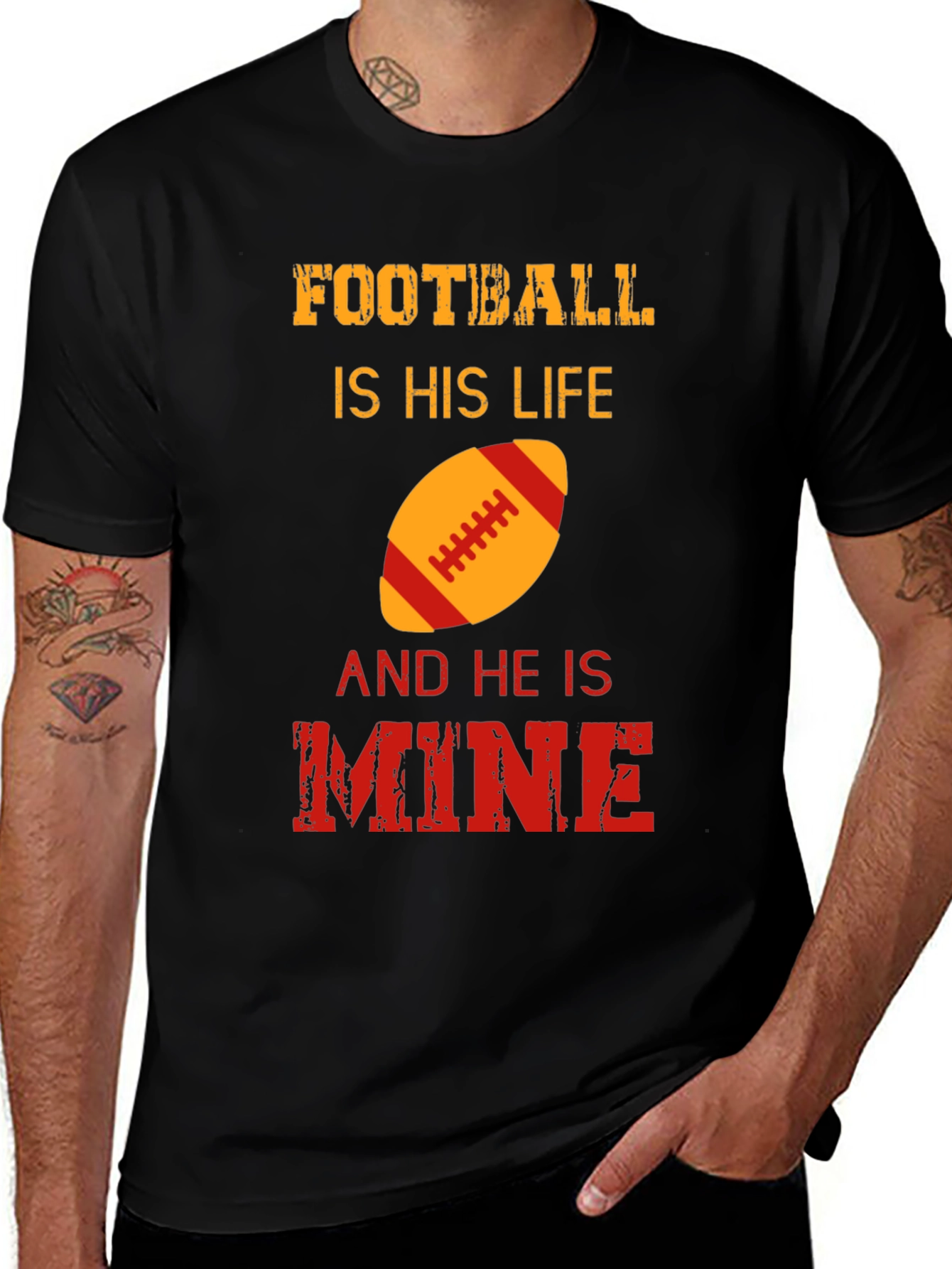 Variant 27 of Football Lover's T-Shirt: He's Mine!