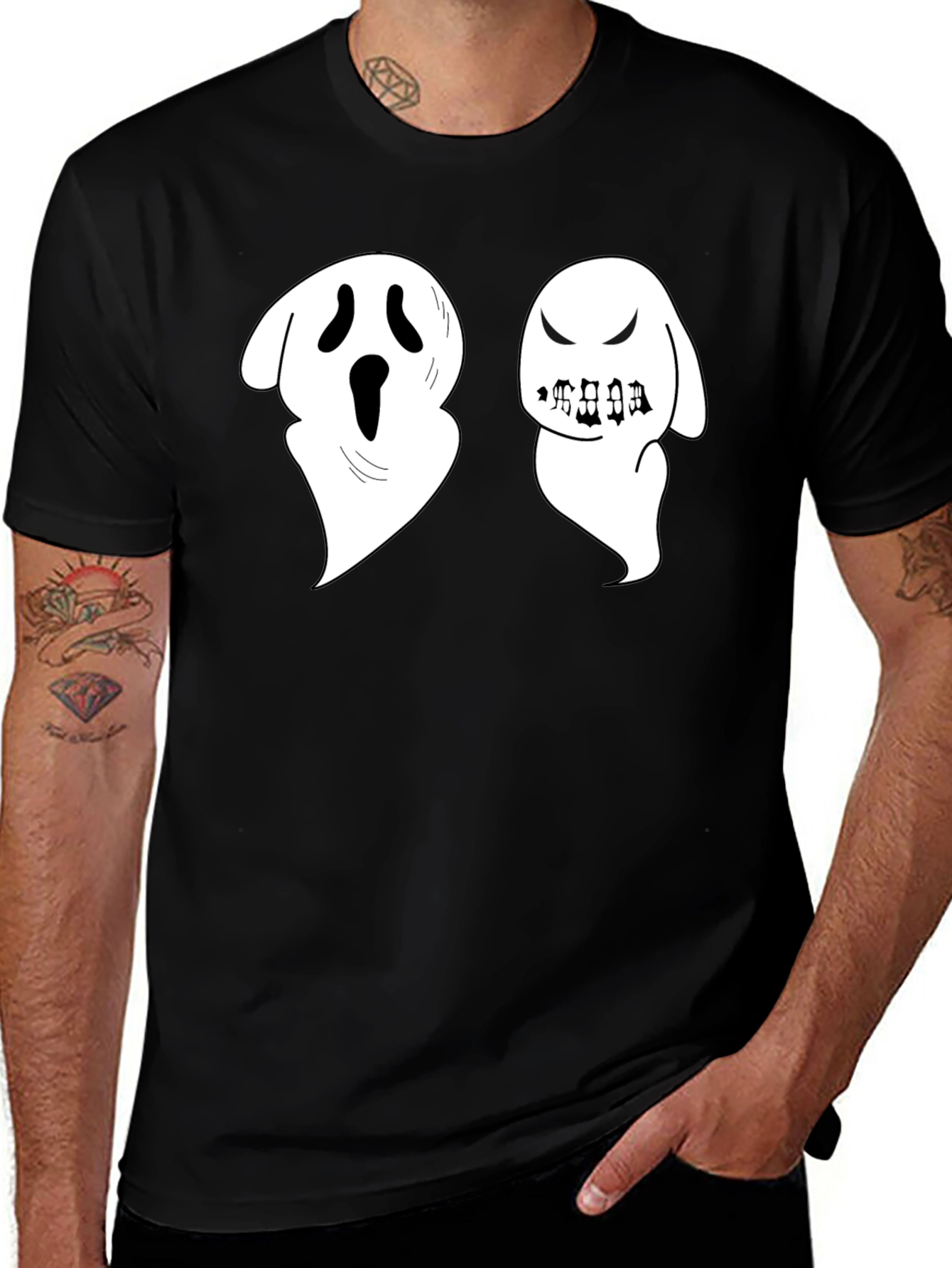 Variant 27 of Ghost Duo Black T-Shirt