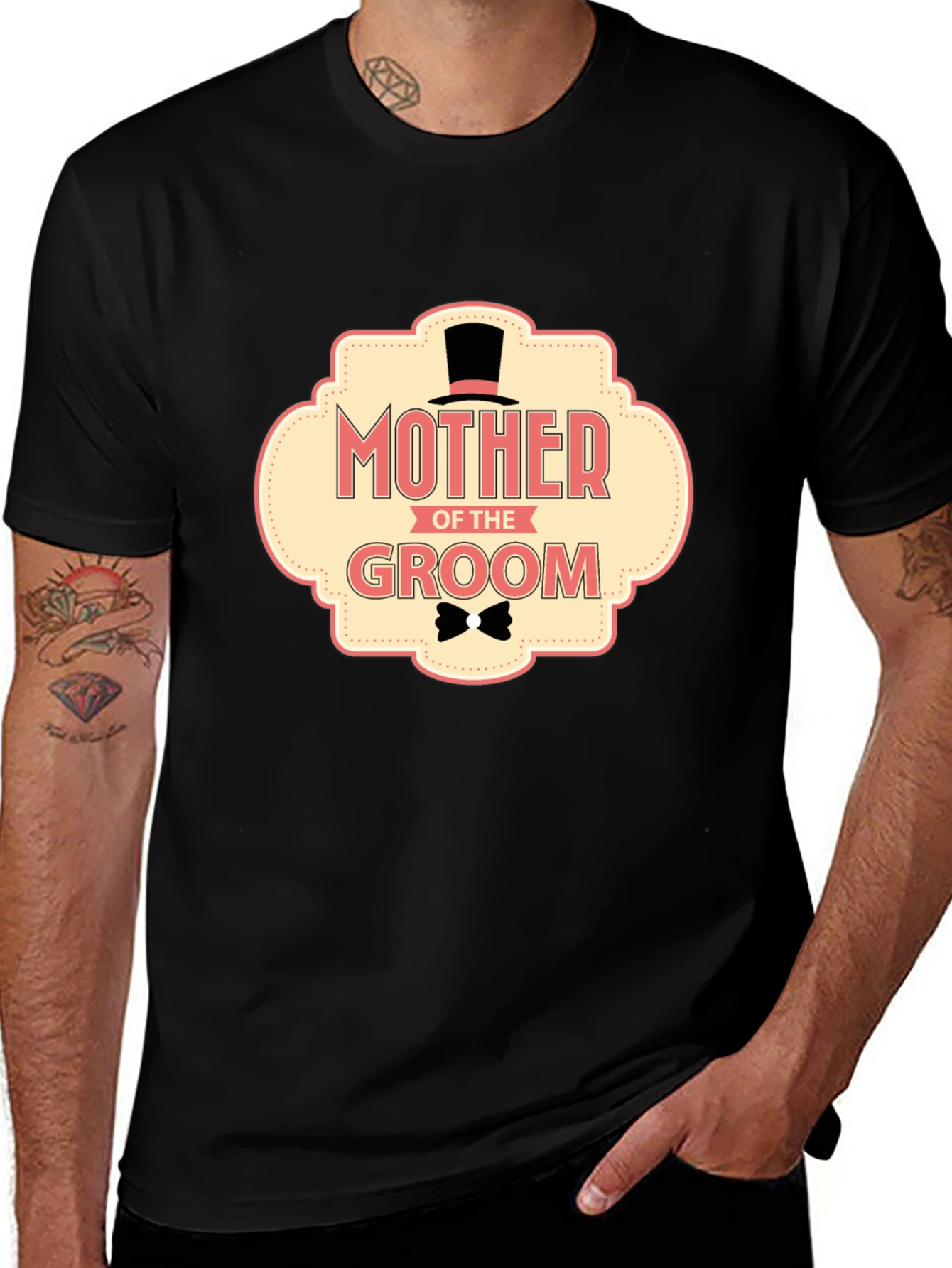 Variant 14 of Mother of the Groom T-Shirt, Black Wedding Tee