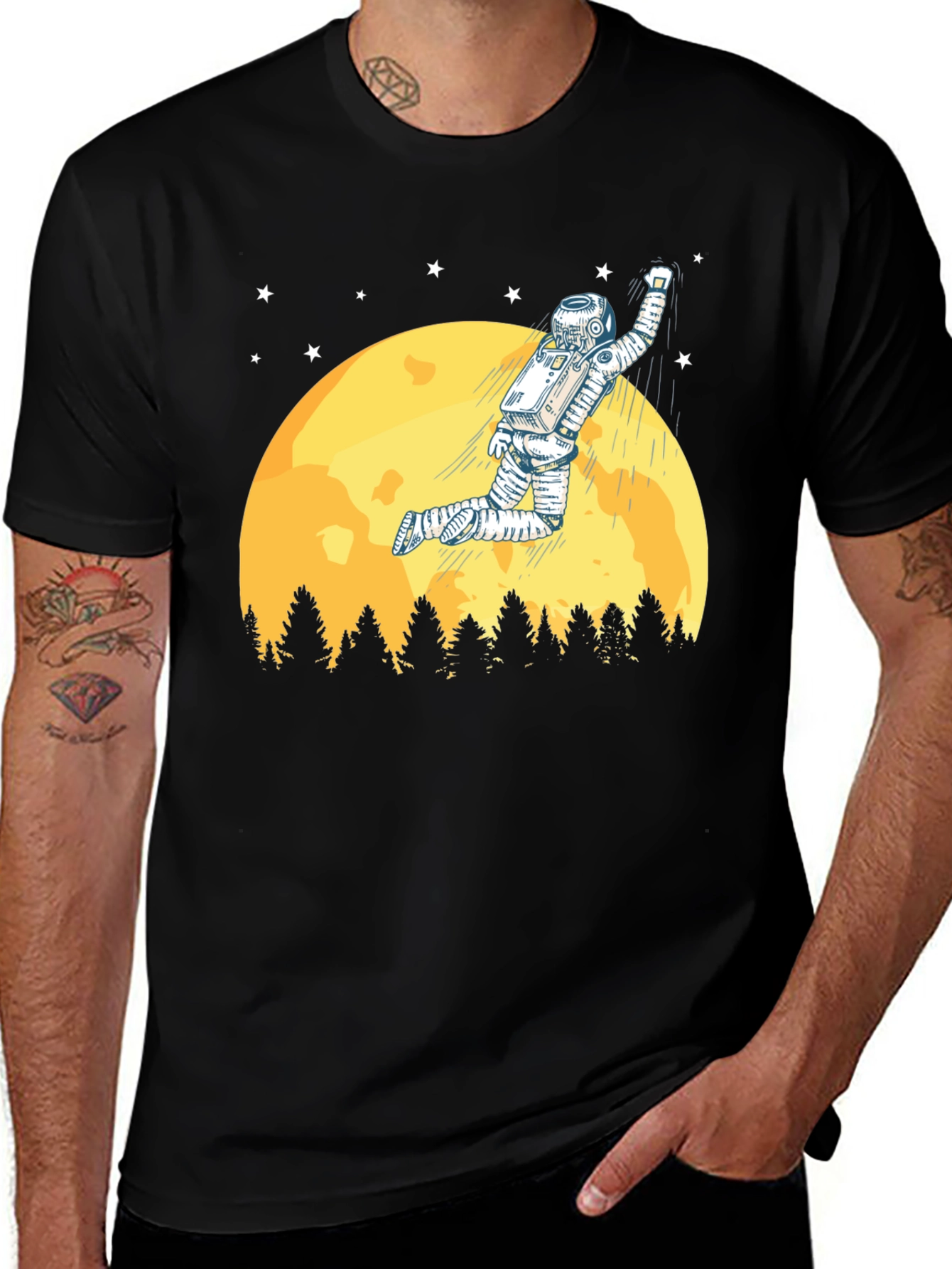 Variant 26 of Astronaut Moon Landing T-Shirt - Graphic Tee
