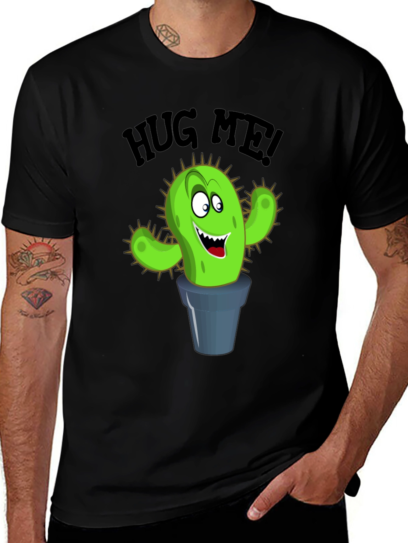 Variant 18 of Hug Me Cactus Graphic T-Shirt - Funny Novelty Tee