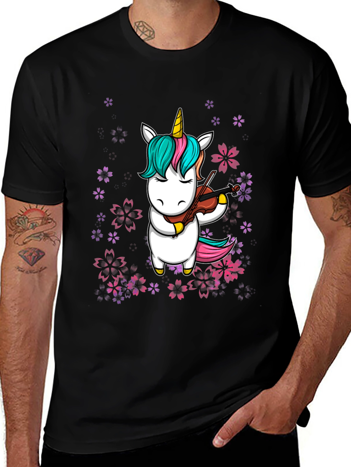 Variant 16 of Unicorn Violinist Graphic Tee