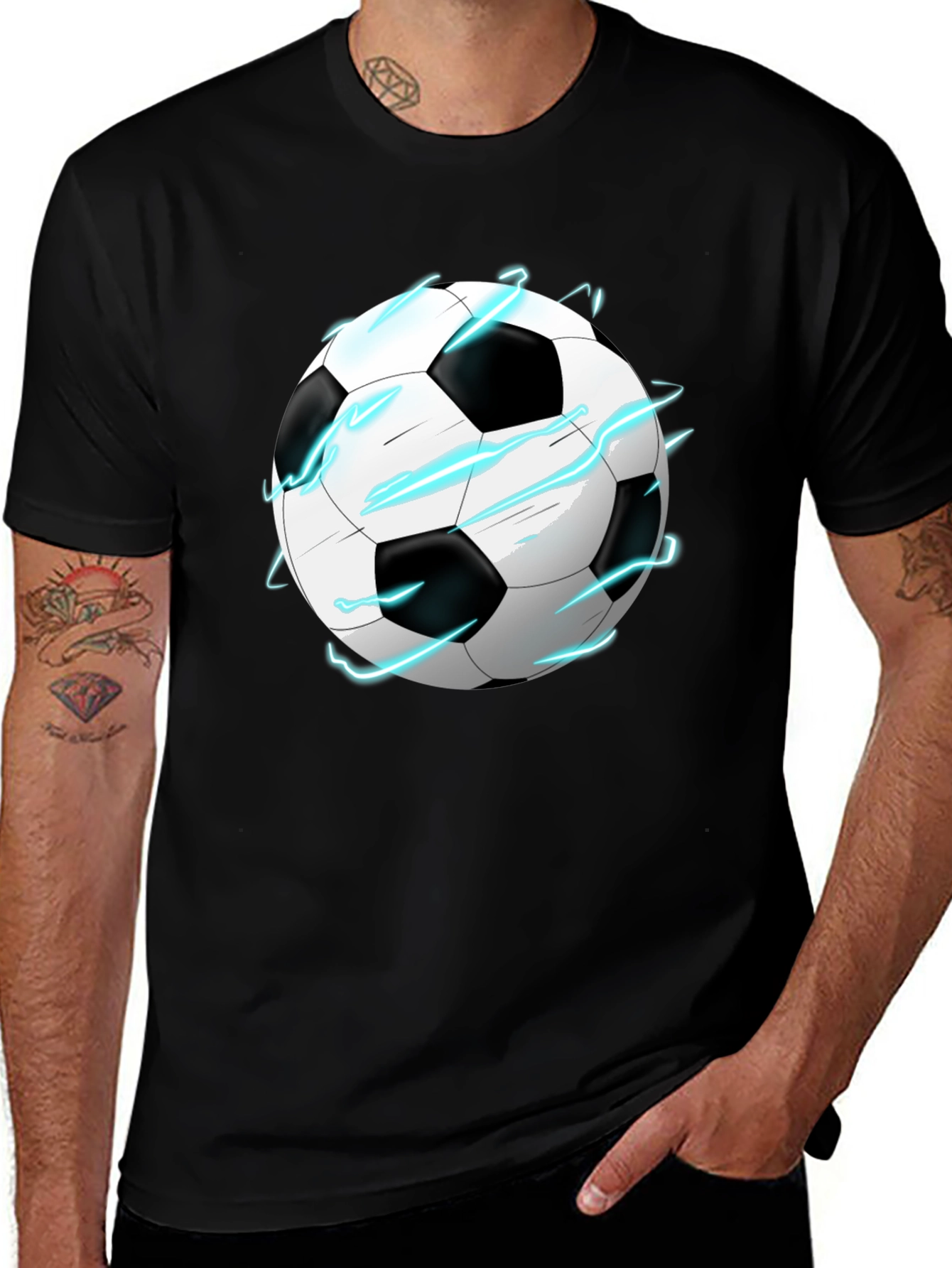Variant 26 of Soccer Ball Graphic T-Shirt